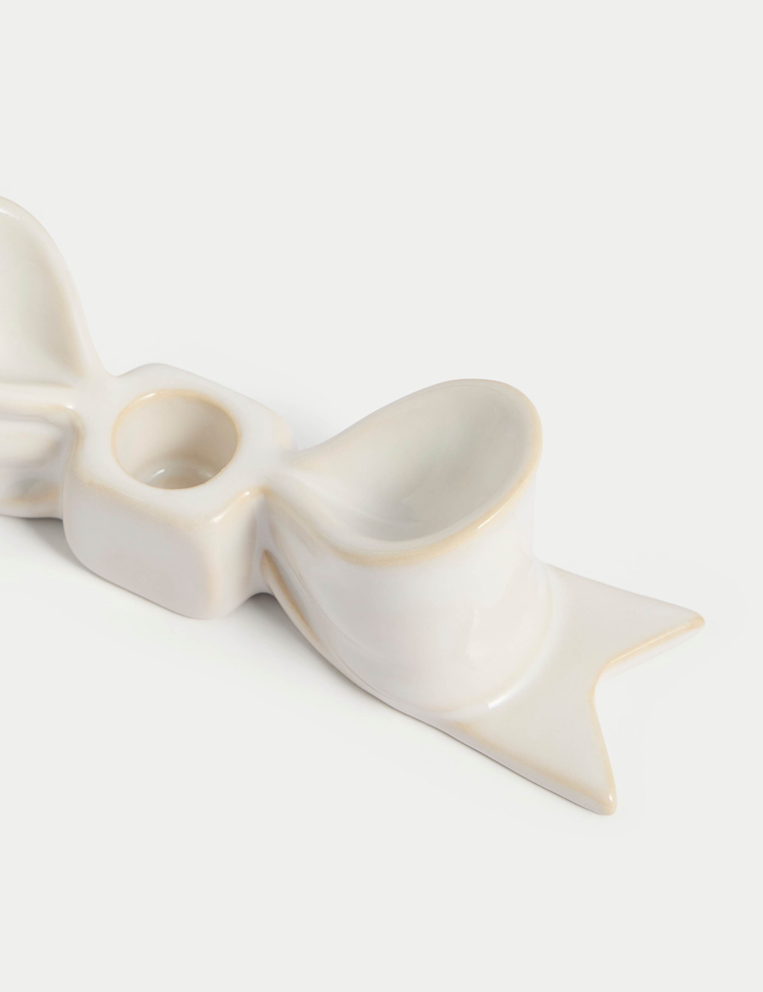 Bow Ceramic Dinner Candle Holder 2 of 3