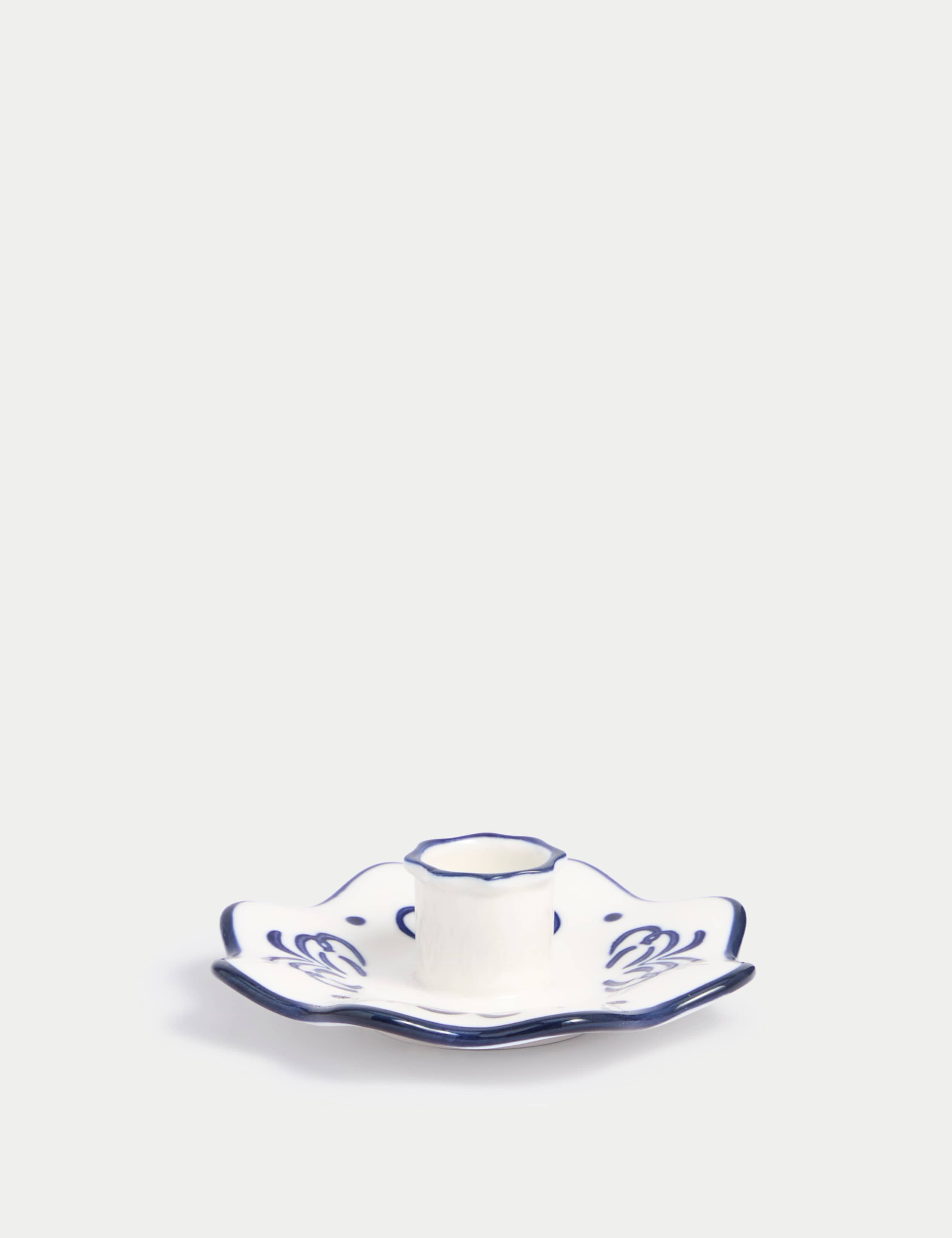 Floral Ceramic Dinner Candle Holder 2 of 6