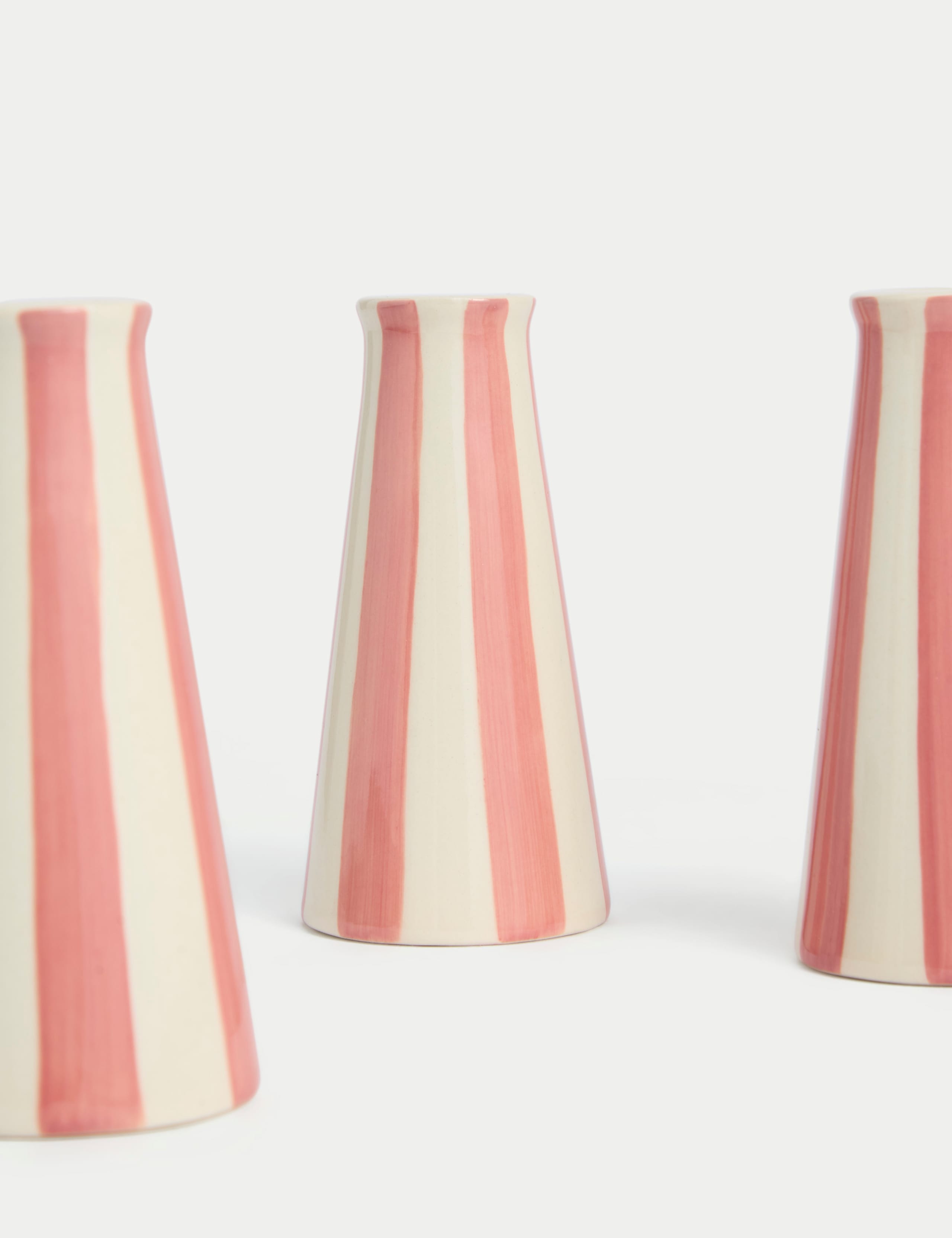 Set of 3 Striped Dinner Candle Holders 4 of 5