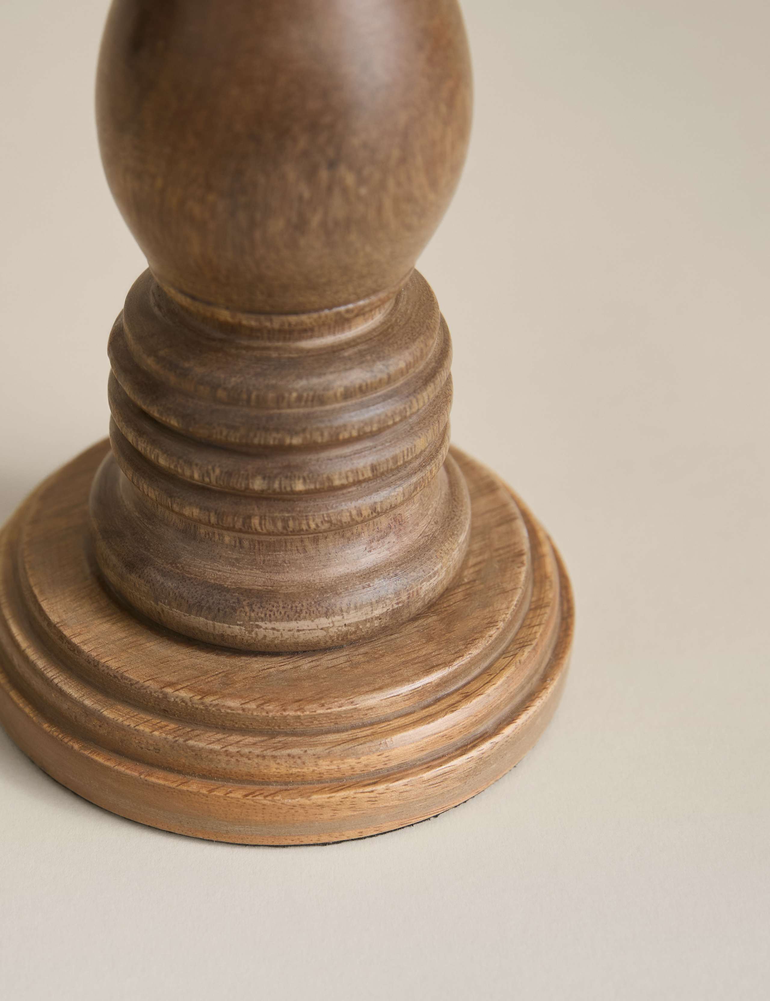 Wooden Tall Pillar Candle Holder 4 of 4