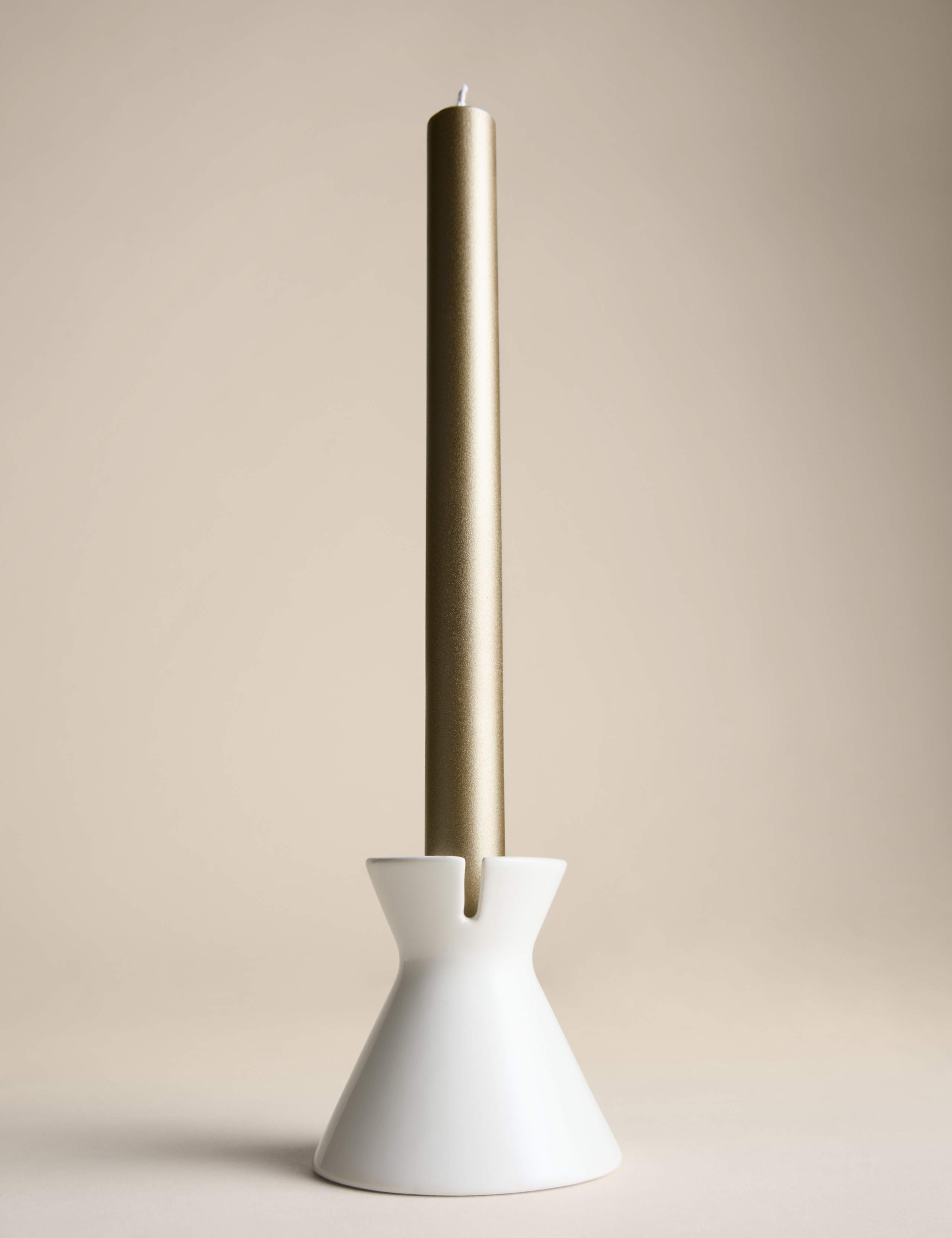 Press Ceramic Dinner Candle Holder 2 of 8