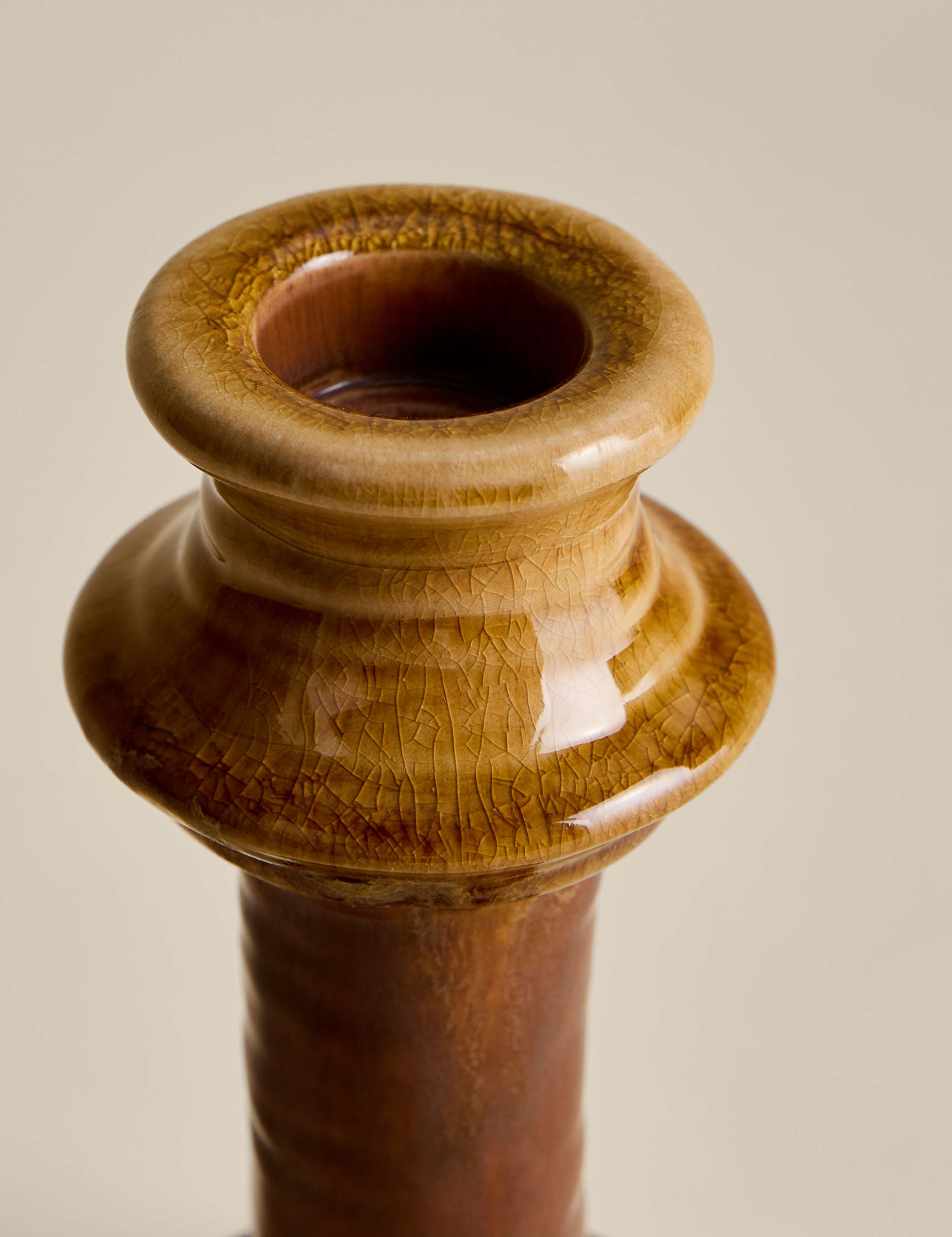 Ceramic Reactive Glaze Tall Candle Holder 3 of 6