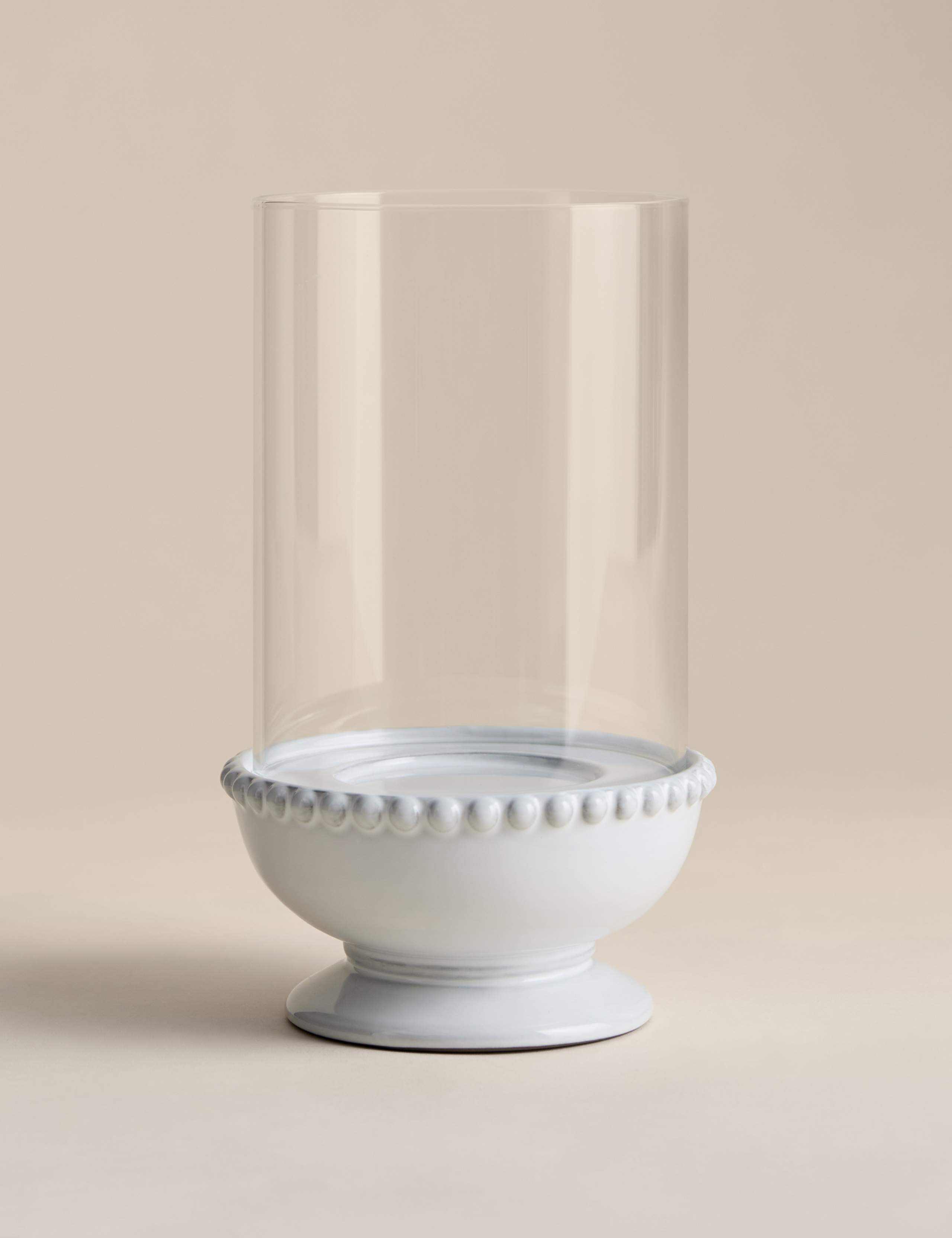 Bead Ceramic Hurricane Candle Holder 2 of 4