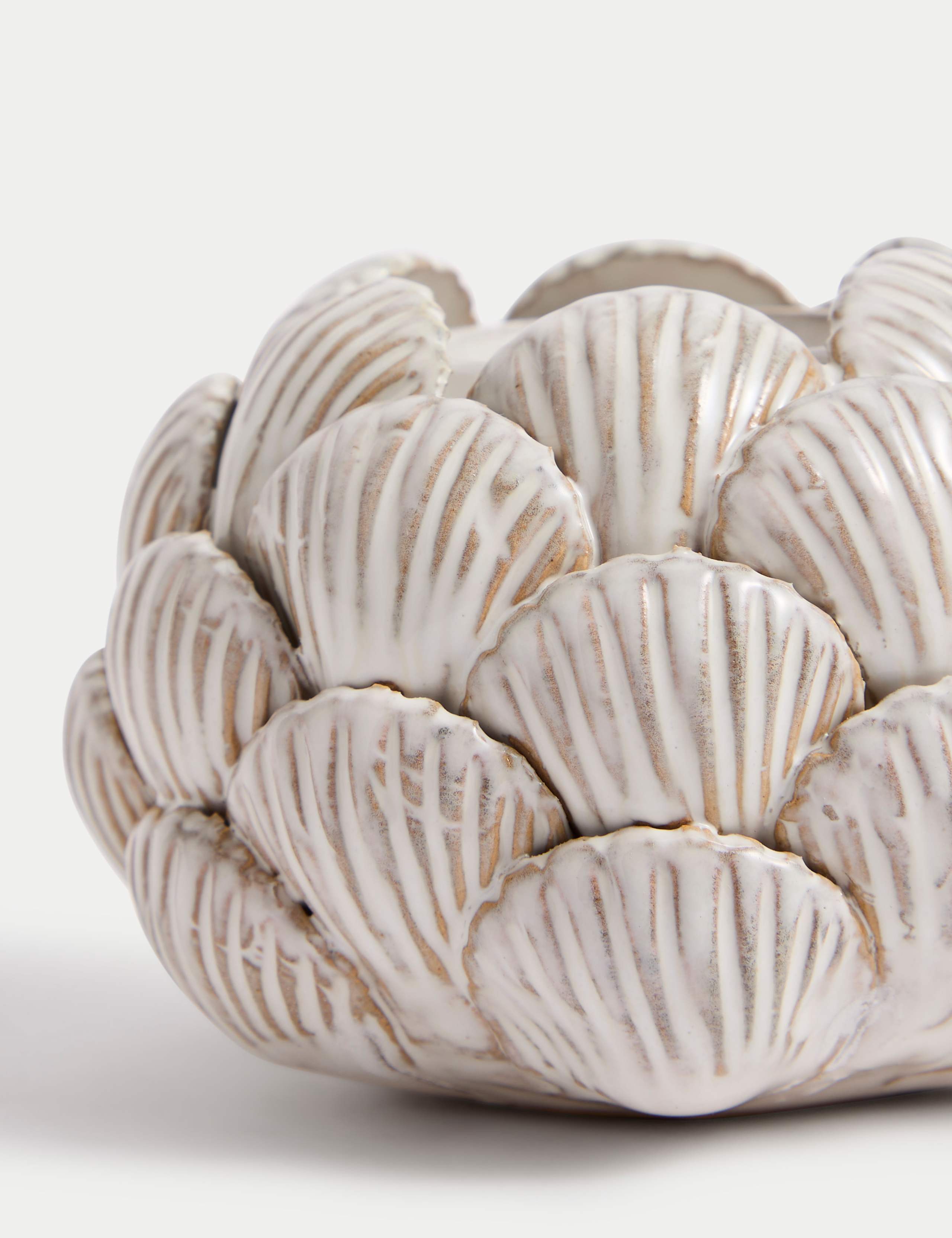Shell Ceramic Tealight Holder 4 of 5