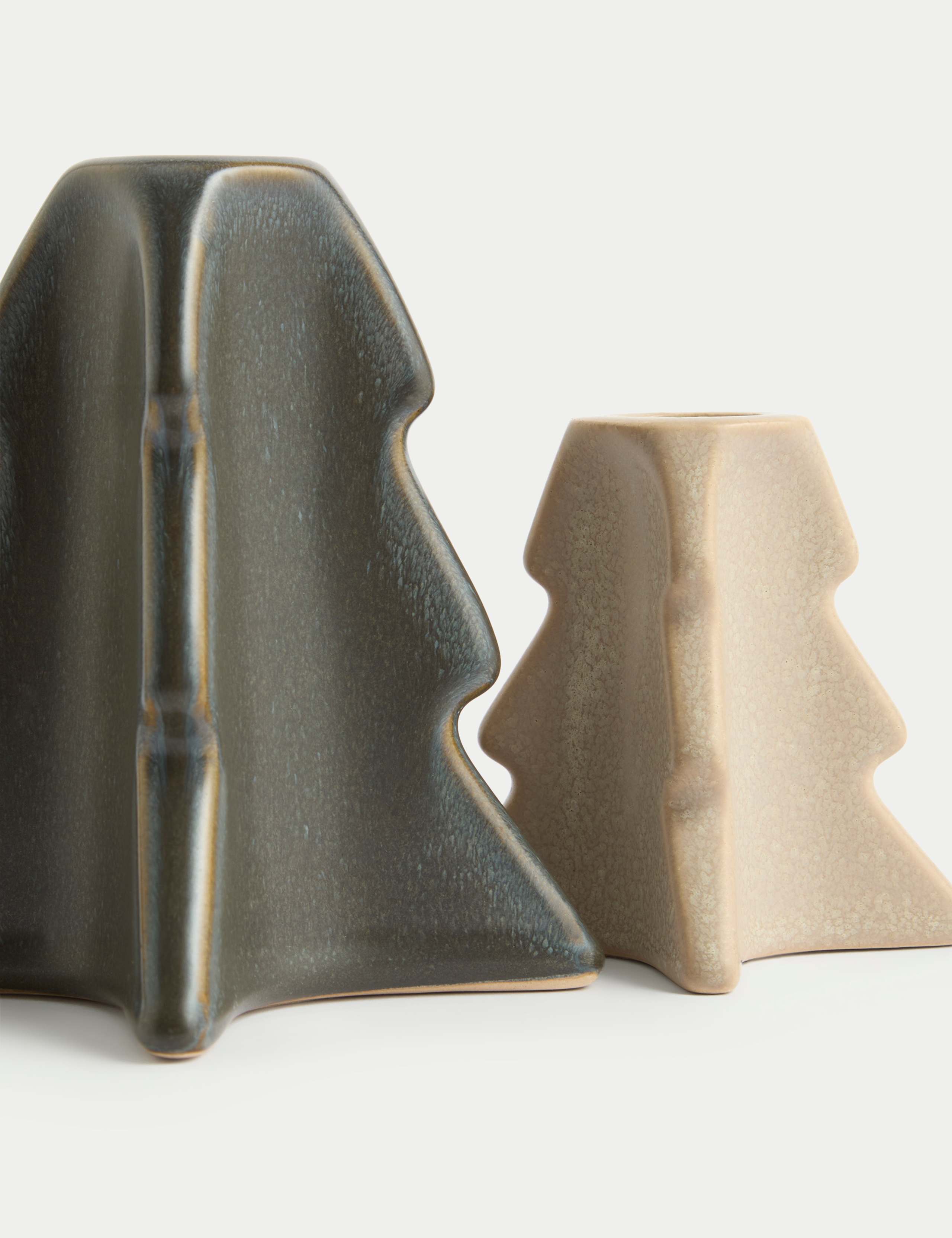 Set of 3 Tree Ceramic Candle Holders 4 of 4