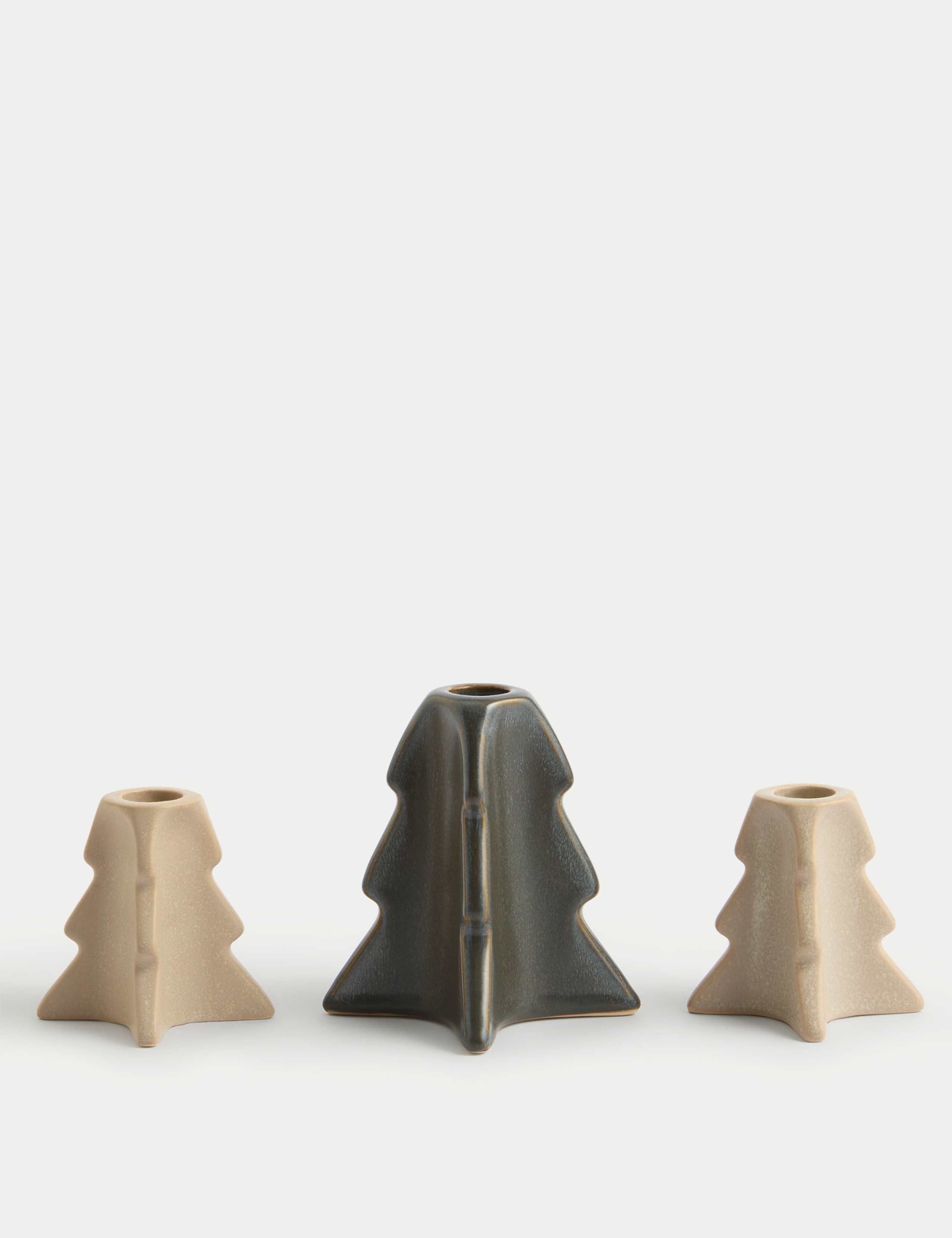 Set of 3 Tree Ceramic Candle Holders 2 of 4