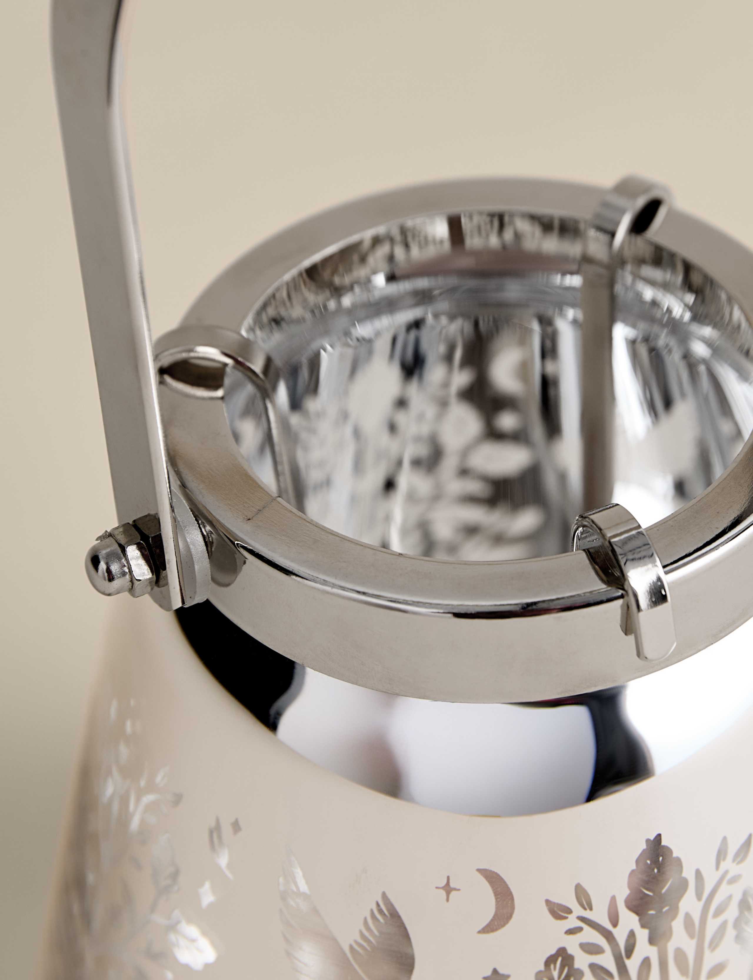 Woodland Scene Glass & Metal Lantern 2 of 3