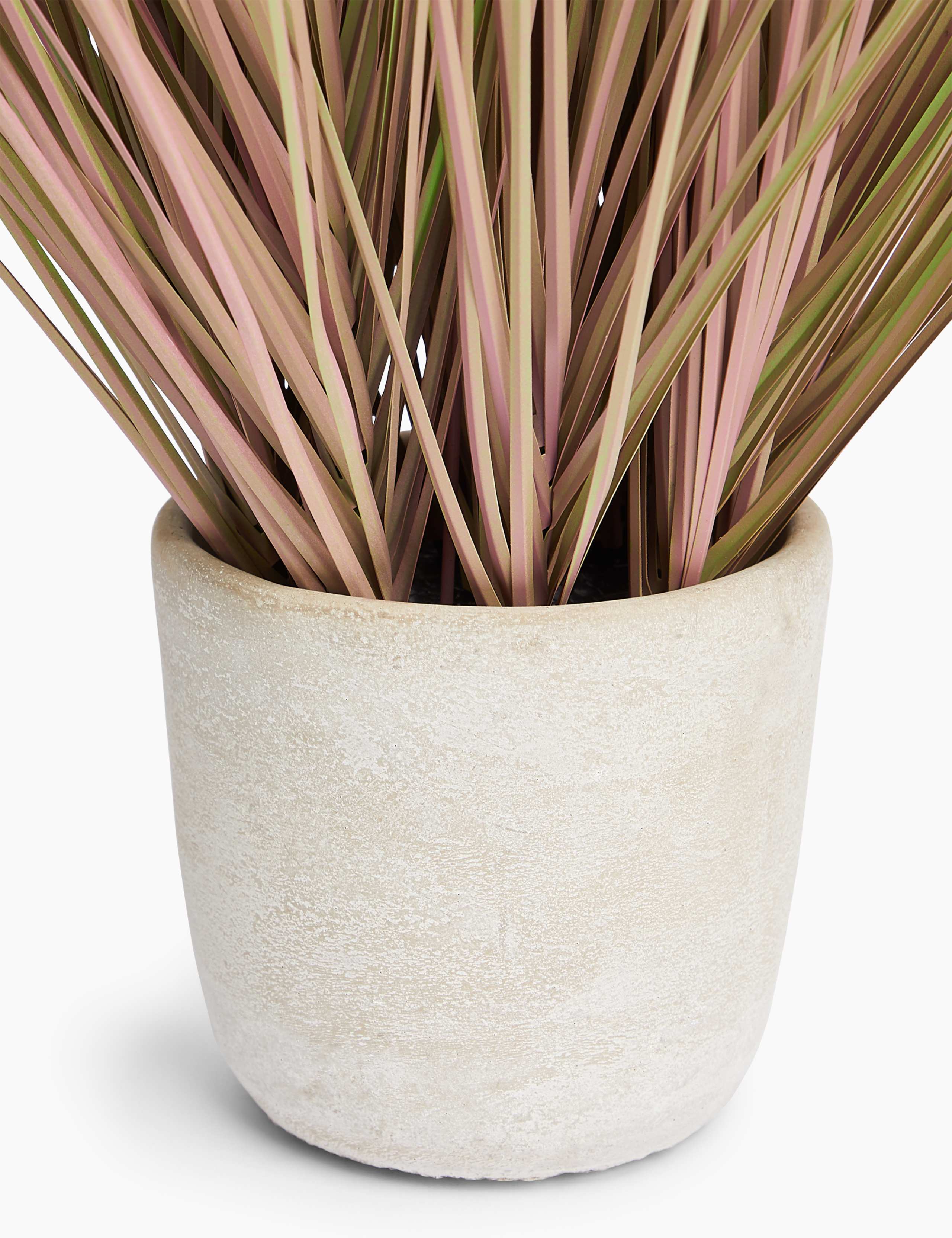 Artificial Pom Pom Grass in Pot 2 of 3