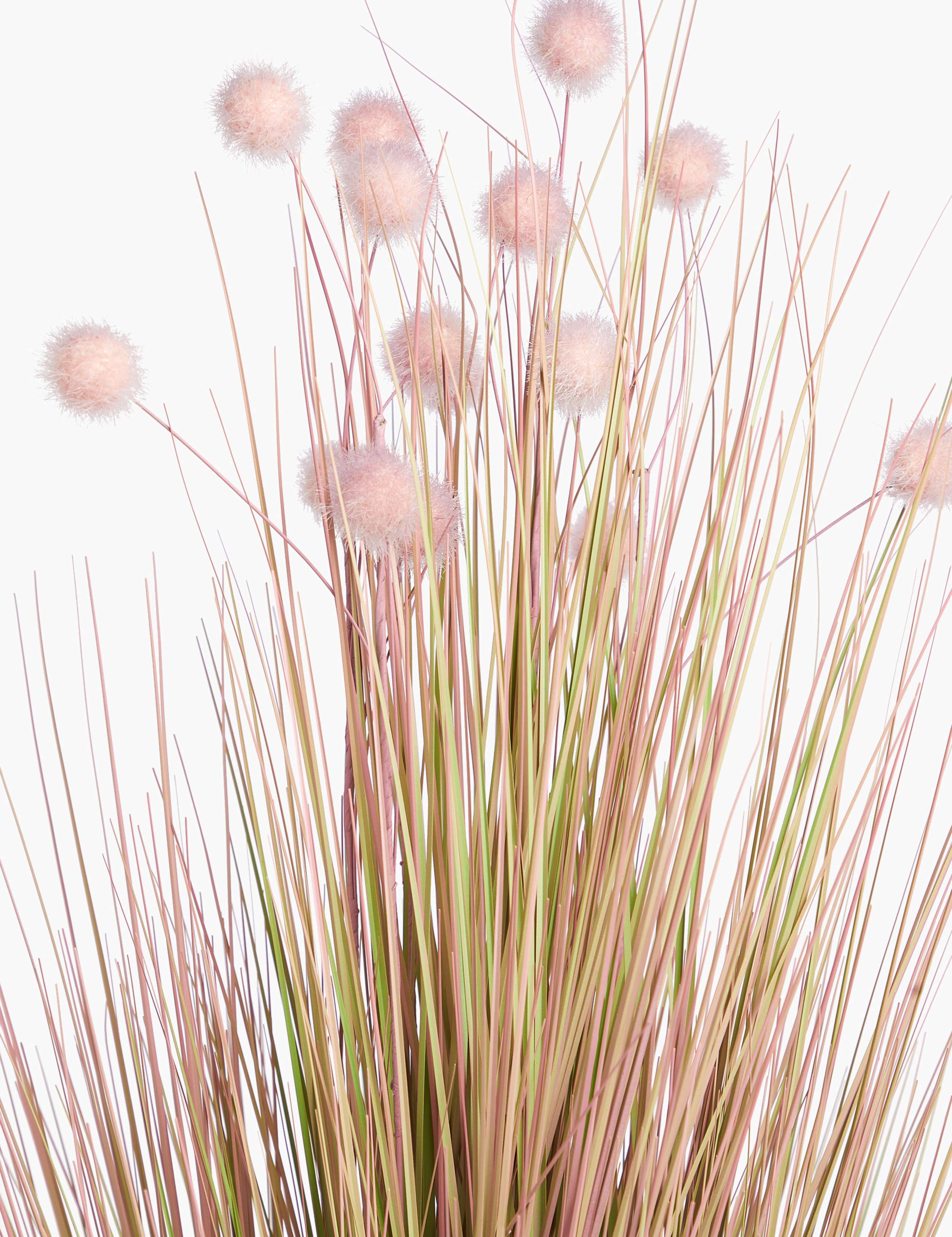 Artificial Tall Pom Pom Grass in Pot 3 of 3