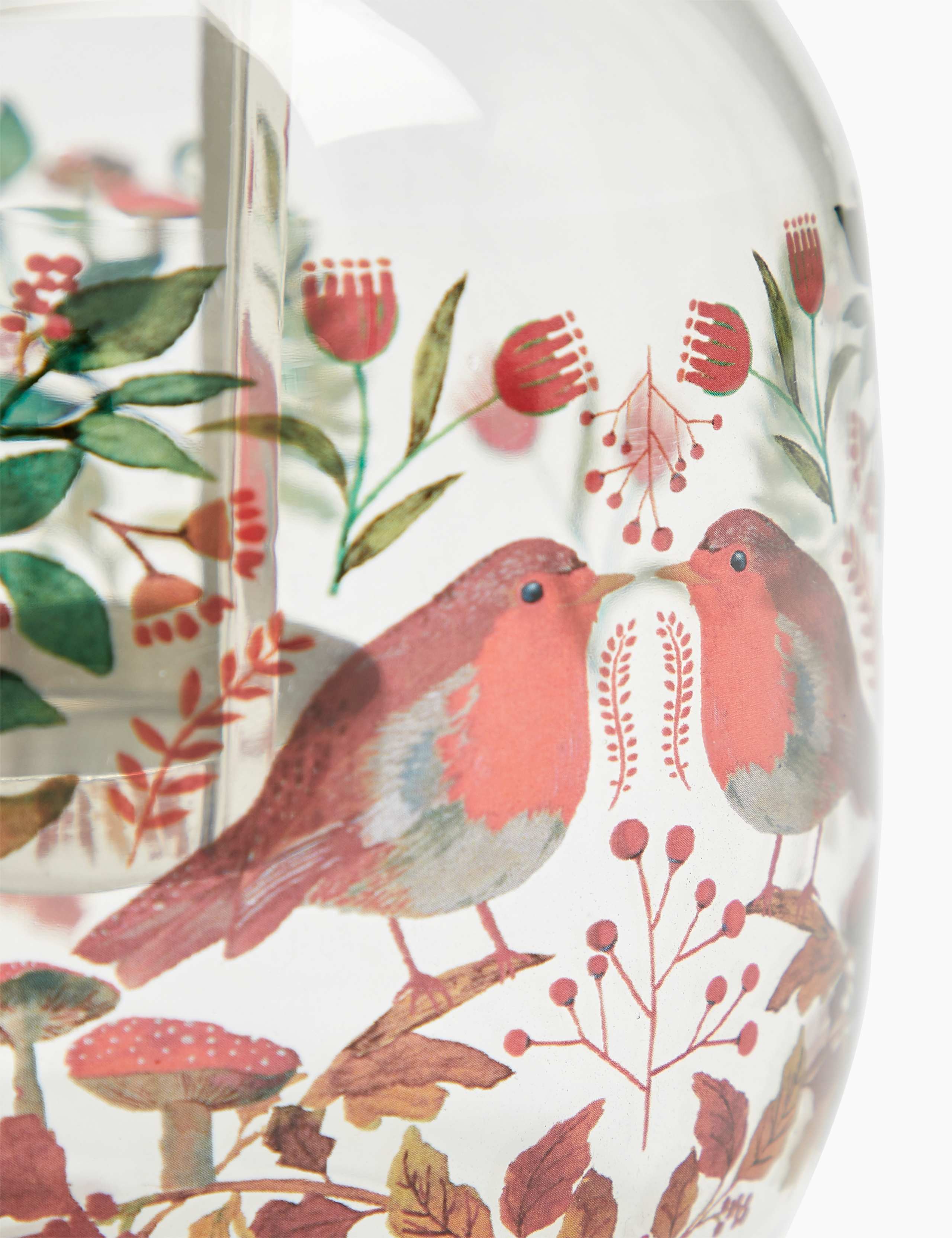 Glass Large Robin Print Lantern 3 of 3