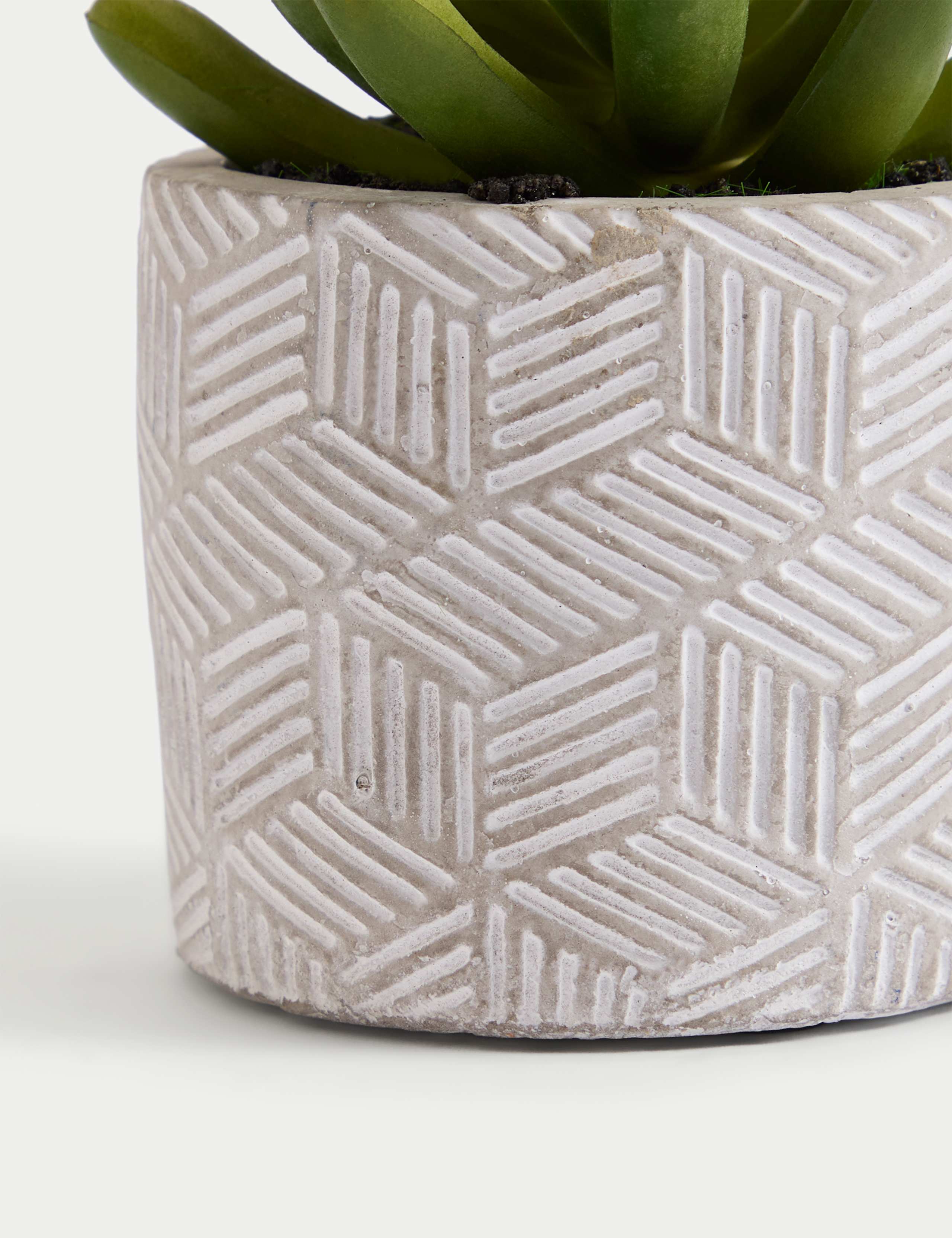 Artificial Mini Succulent in Concrete Pot 3 of 5