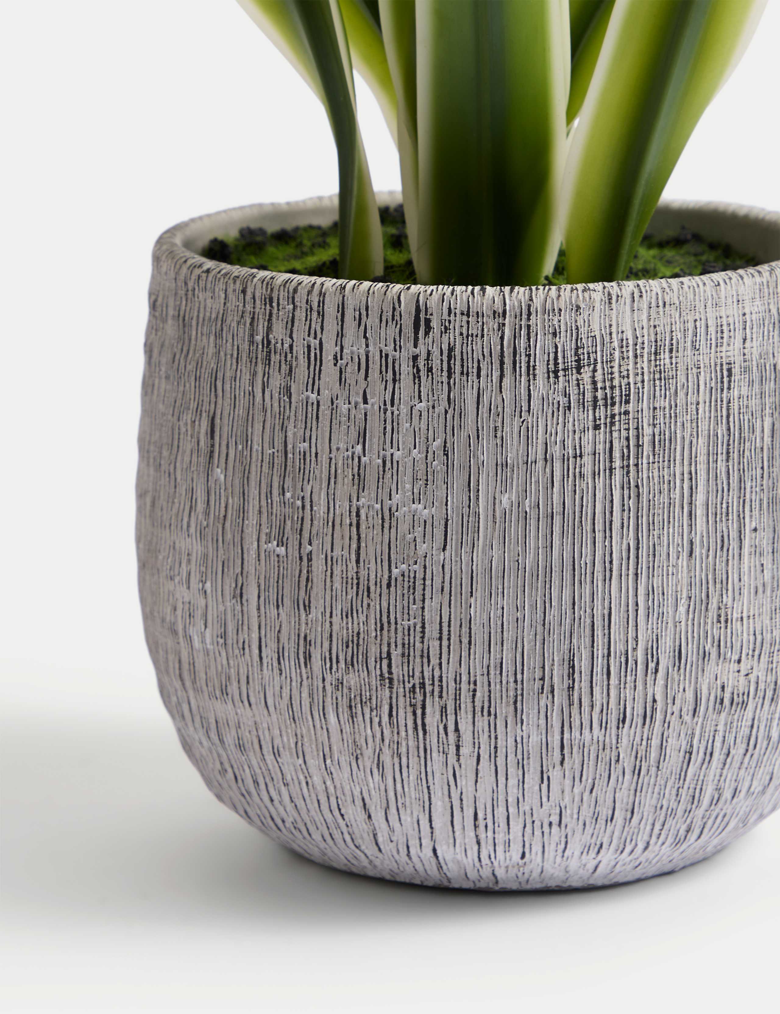 Artificial Natural Lily in Textured Pot 3 of 6