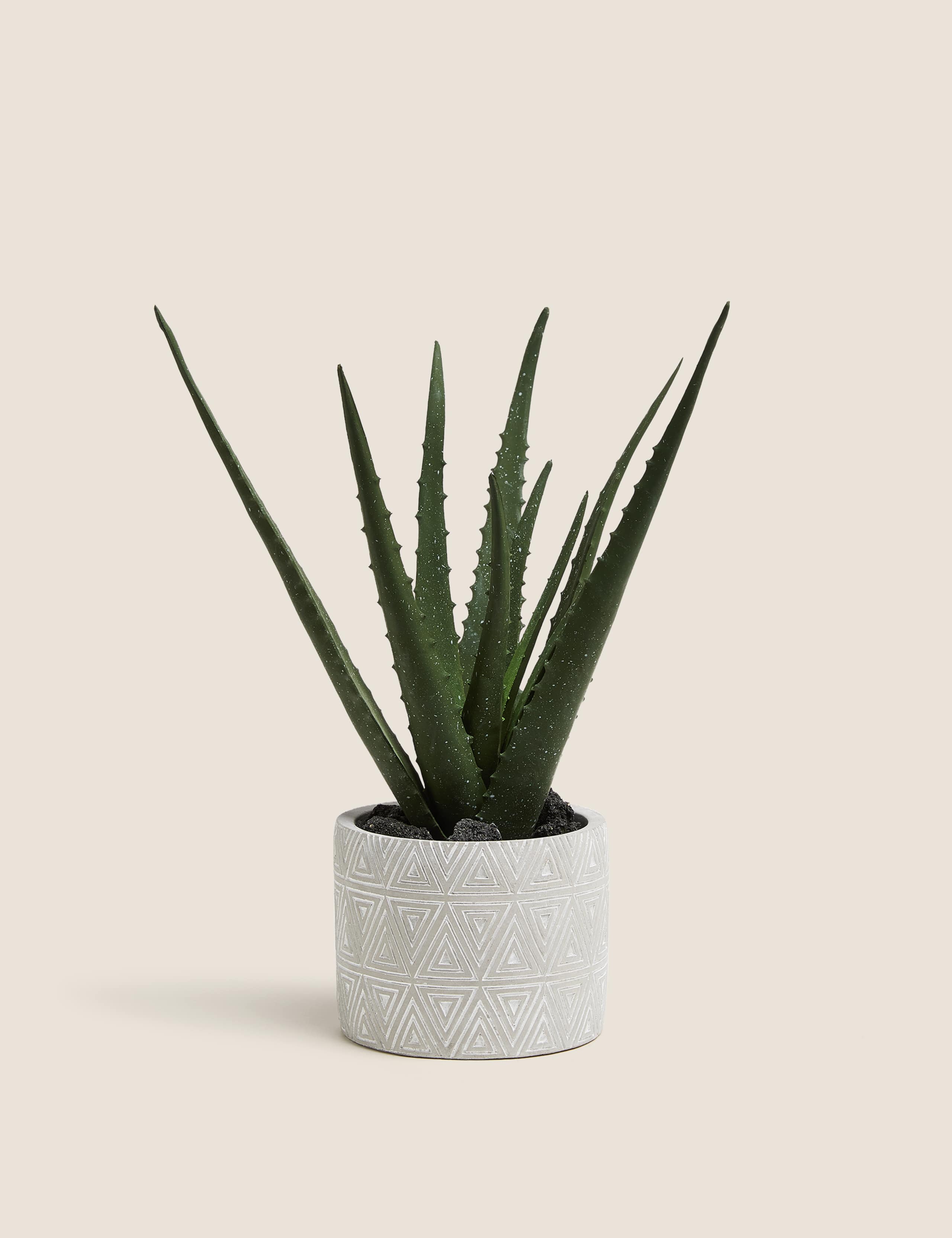 Artificial Aloe Plant in Pot 1 of 4