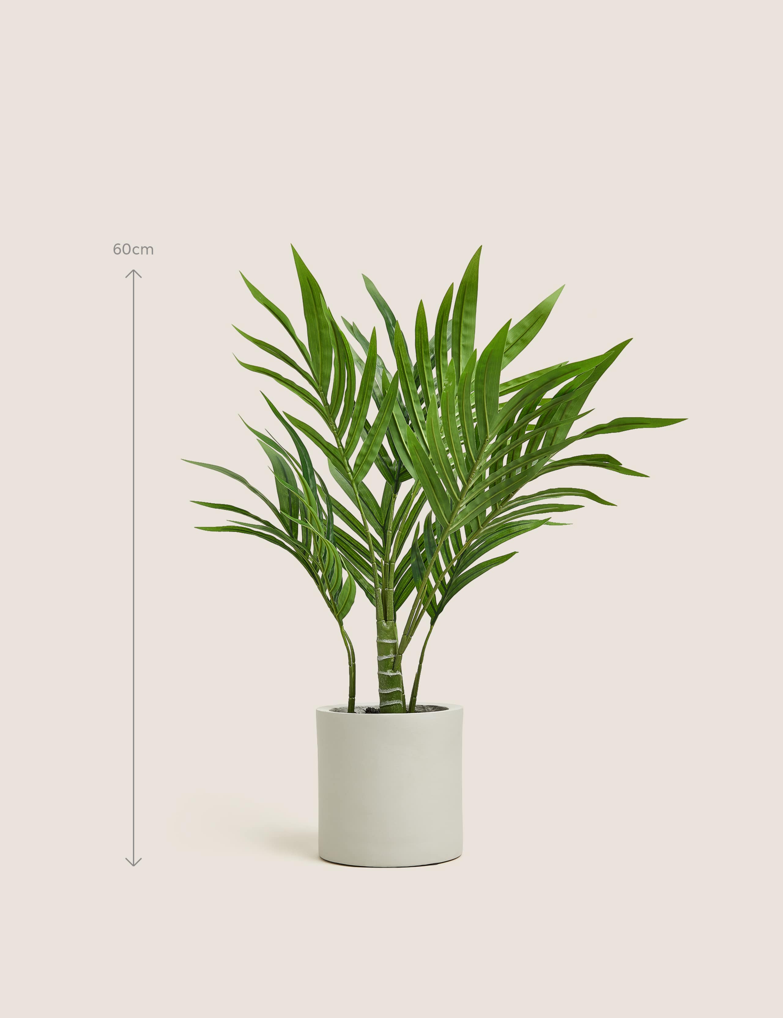 Artificial Medium Palm in Concrete Pot 2 of 4
