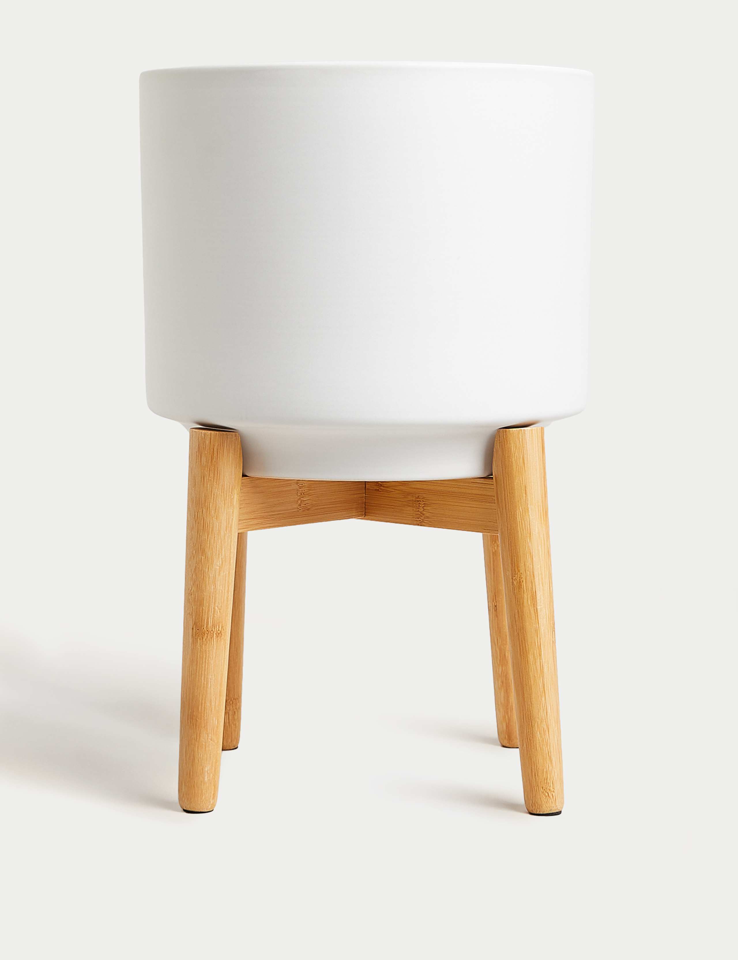 Large Ceramic Planter with Stand 3 of 4