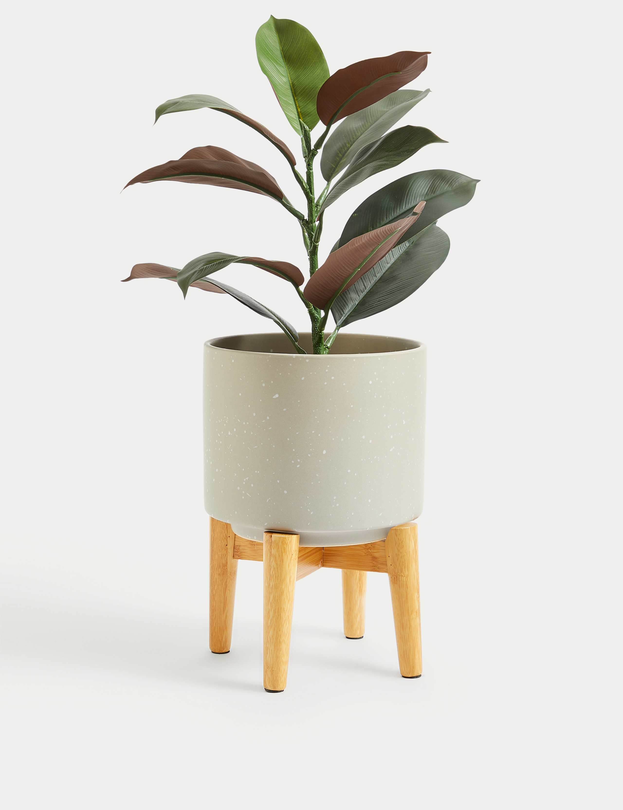 Medium Ceramic Planter with Stand 2 of 5