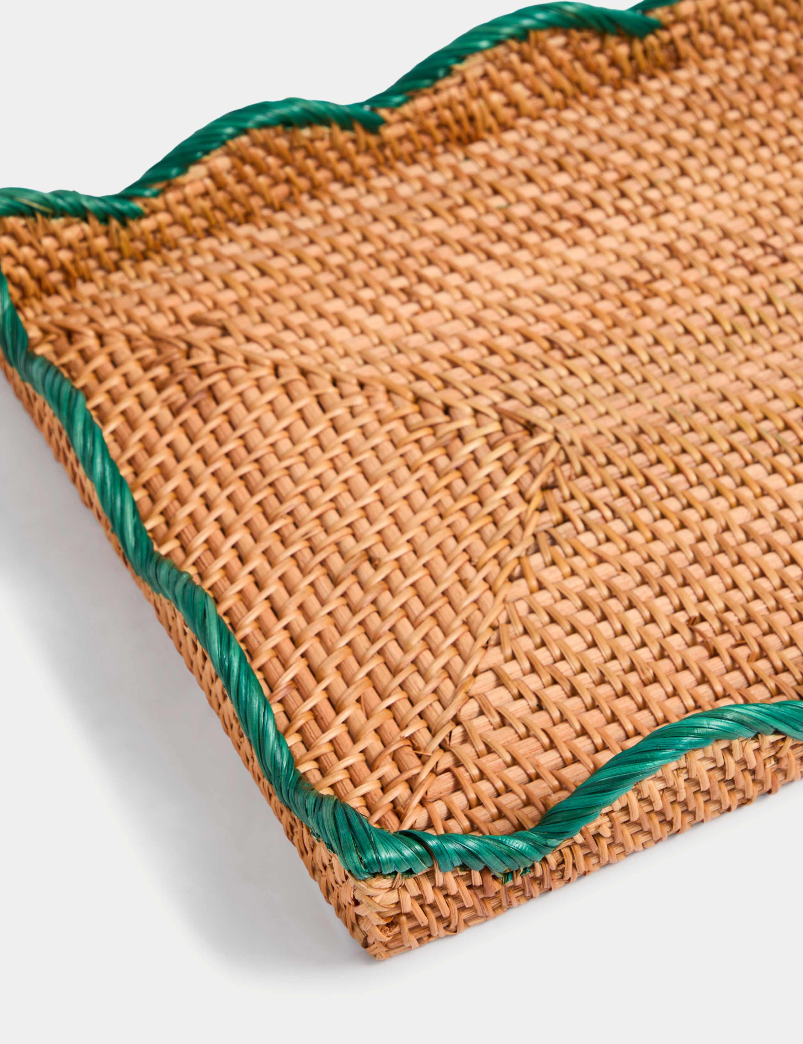 Rattan Scallop Edge Tray 3 of 3