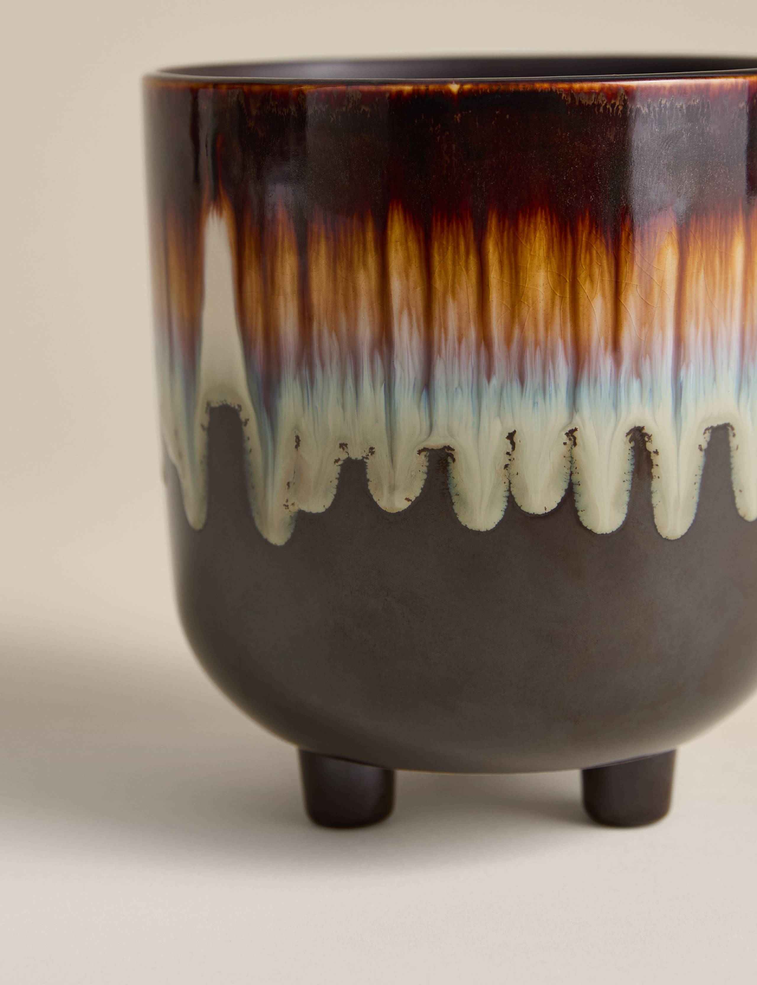 Retro Reactive Glaze Ceramic Planter 2 of 5