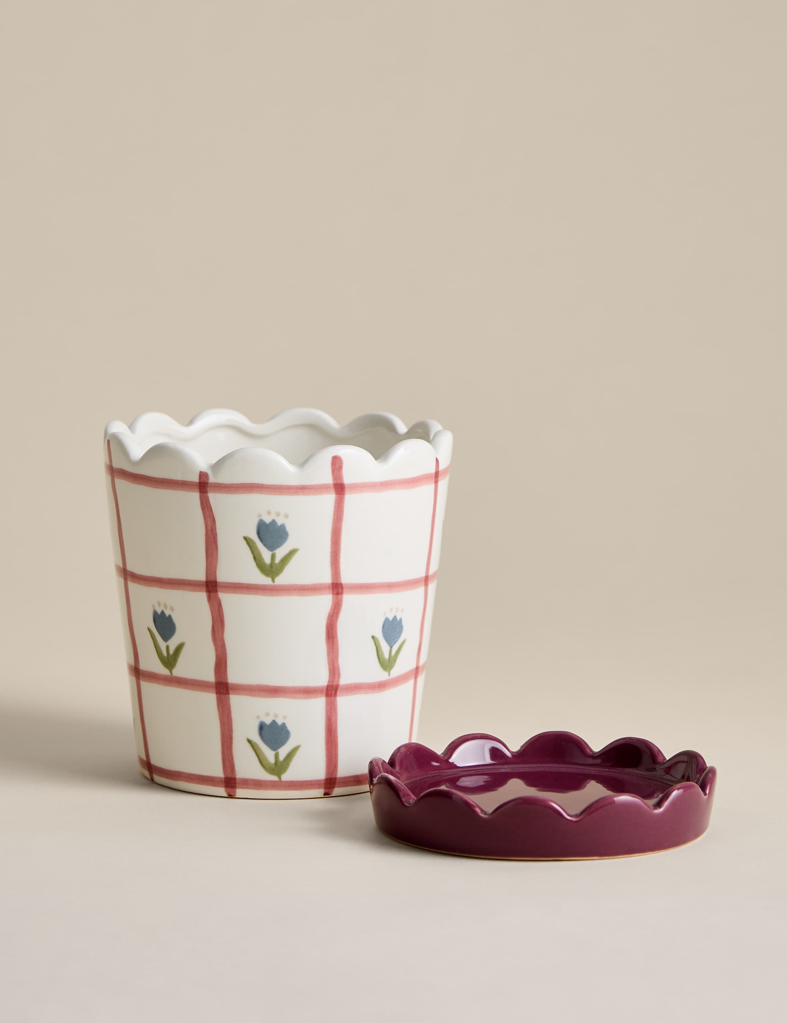 Floral Ceramic Planter 2 of 4