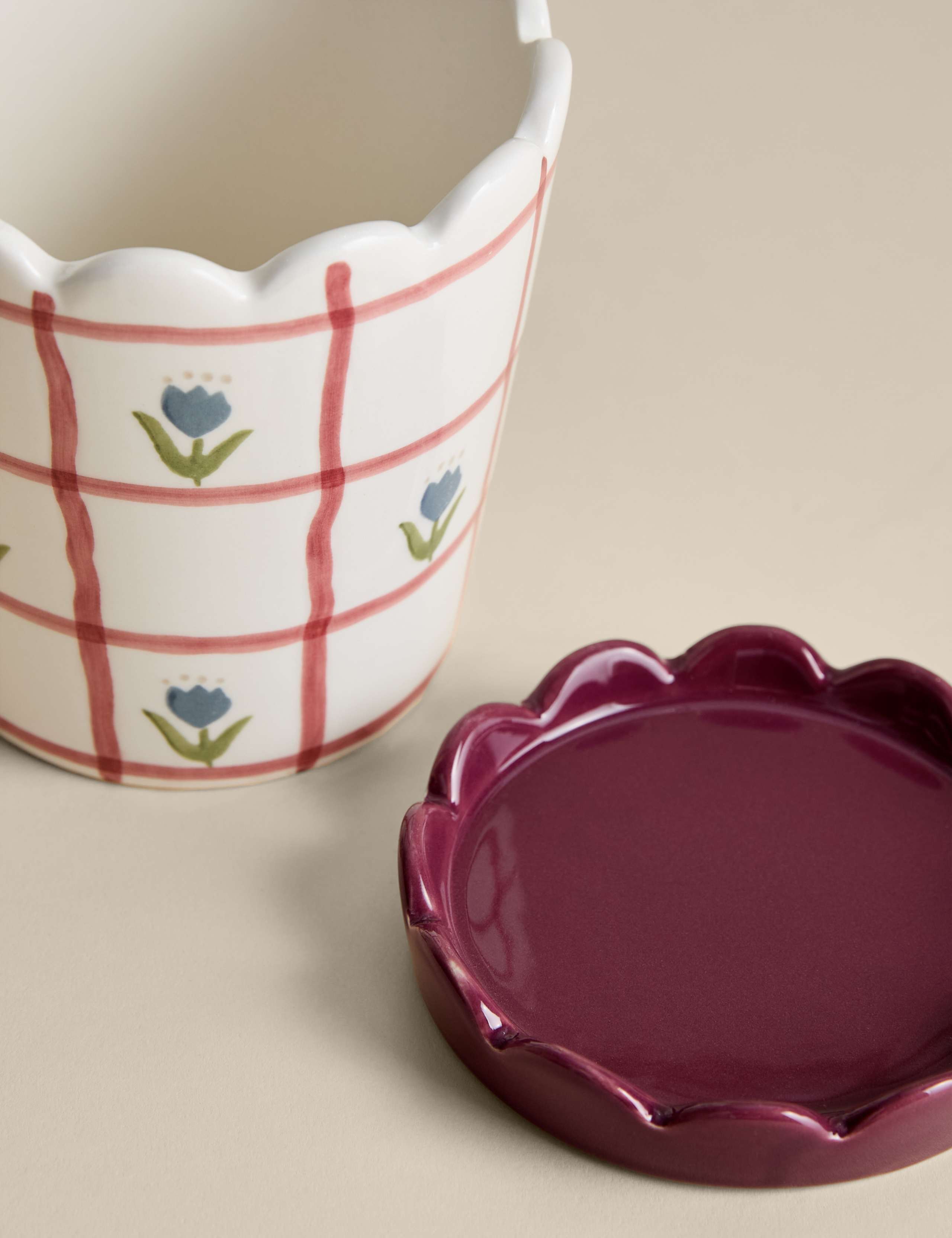 Floral Ceramic Planter 3 of 4