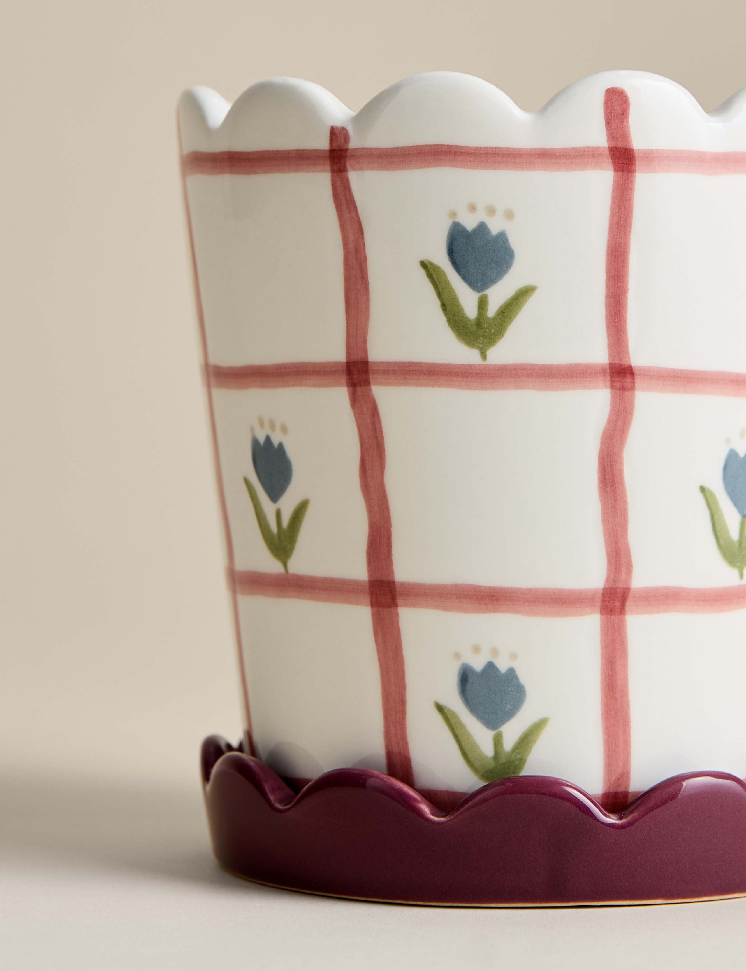 Floral Ceramic Planter 4 of 4