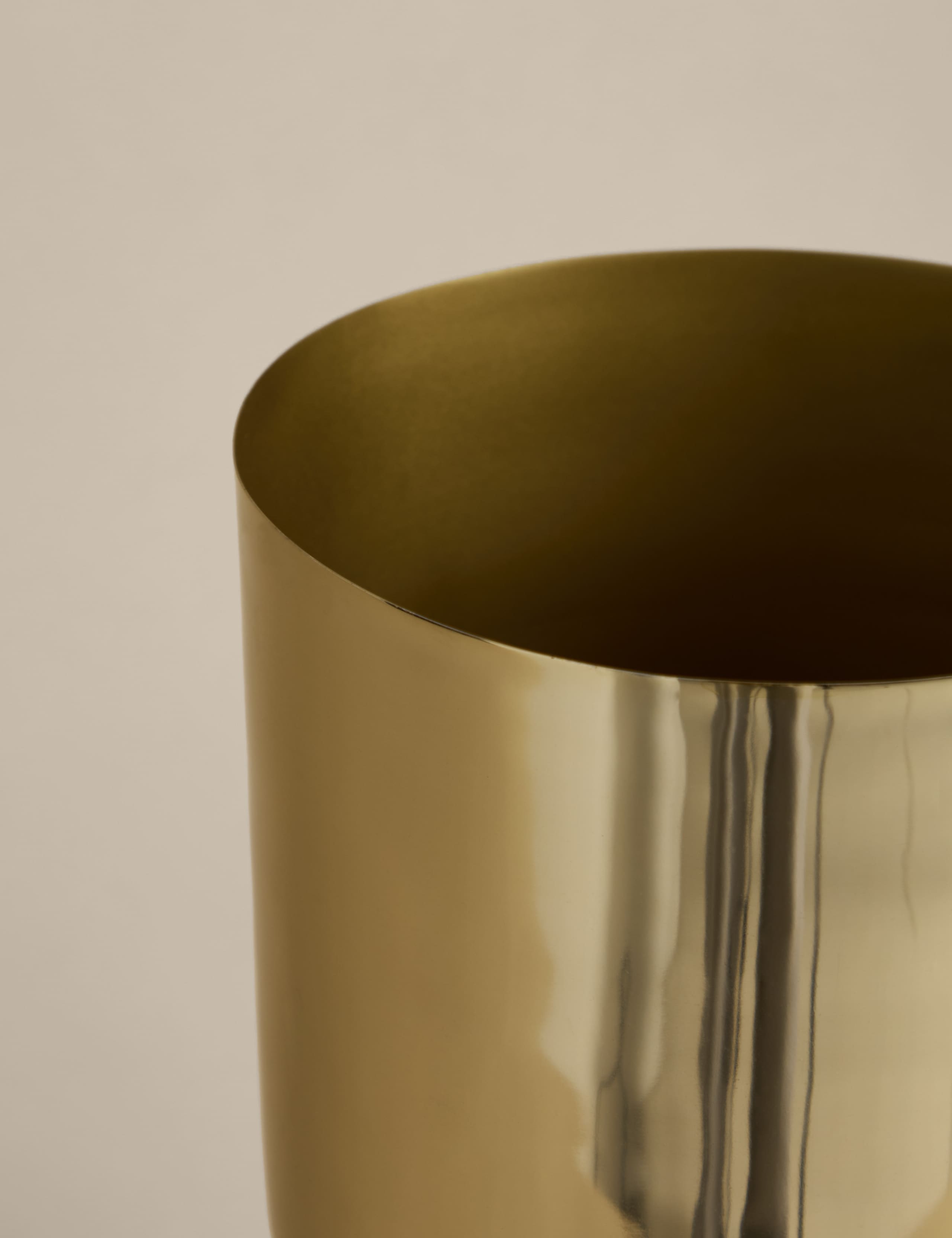 Large Gold Planter with Stand 2 of 3