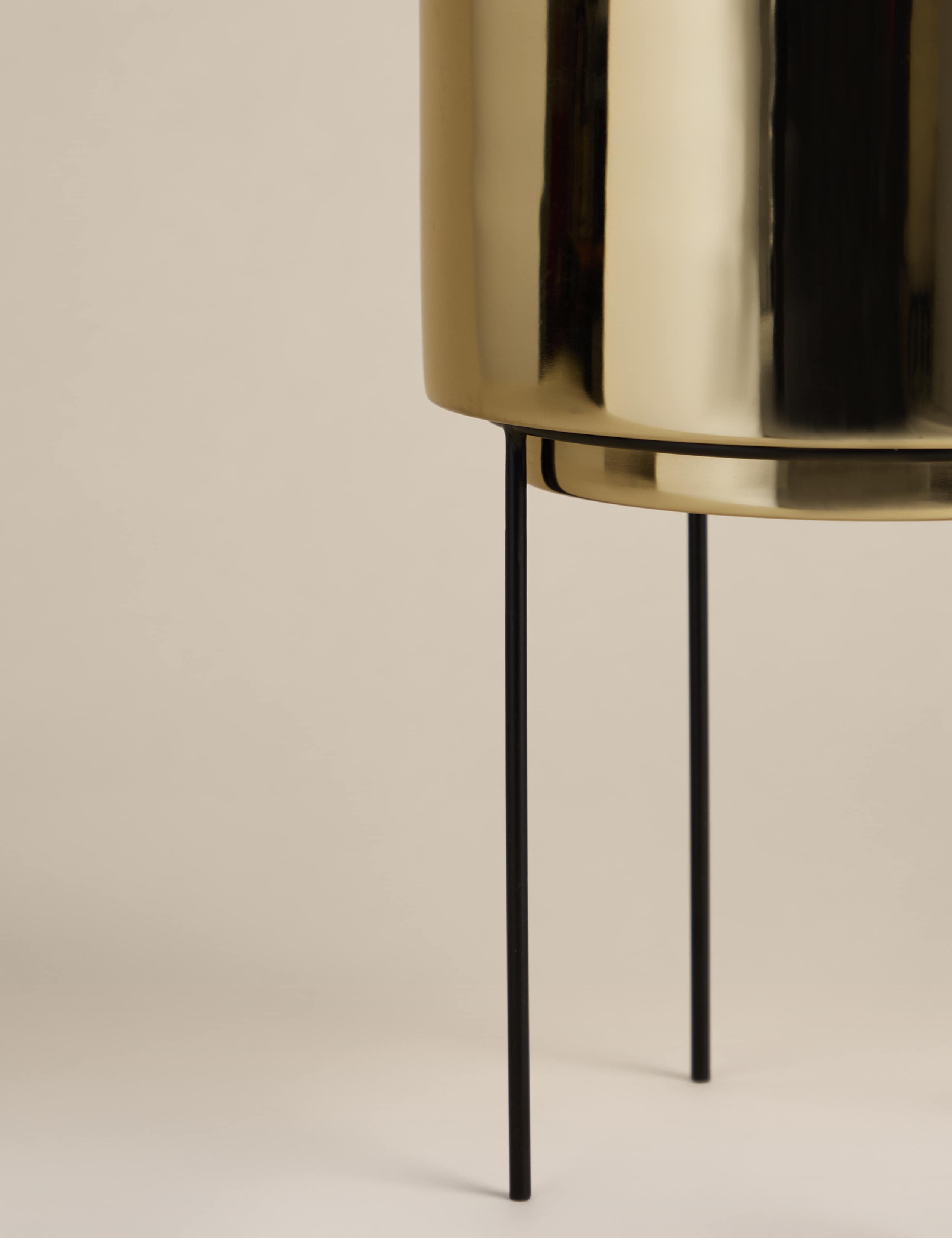 Large Gold Planter with Stand 3 of 3