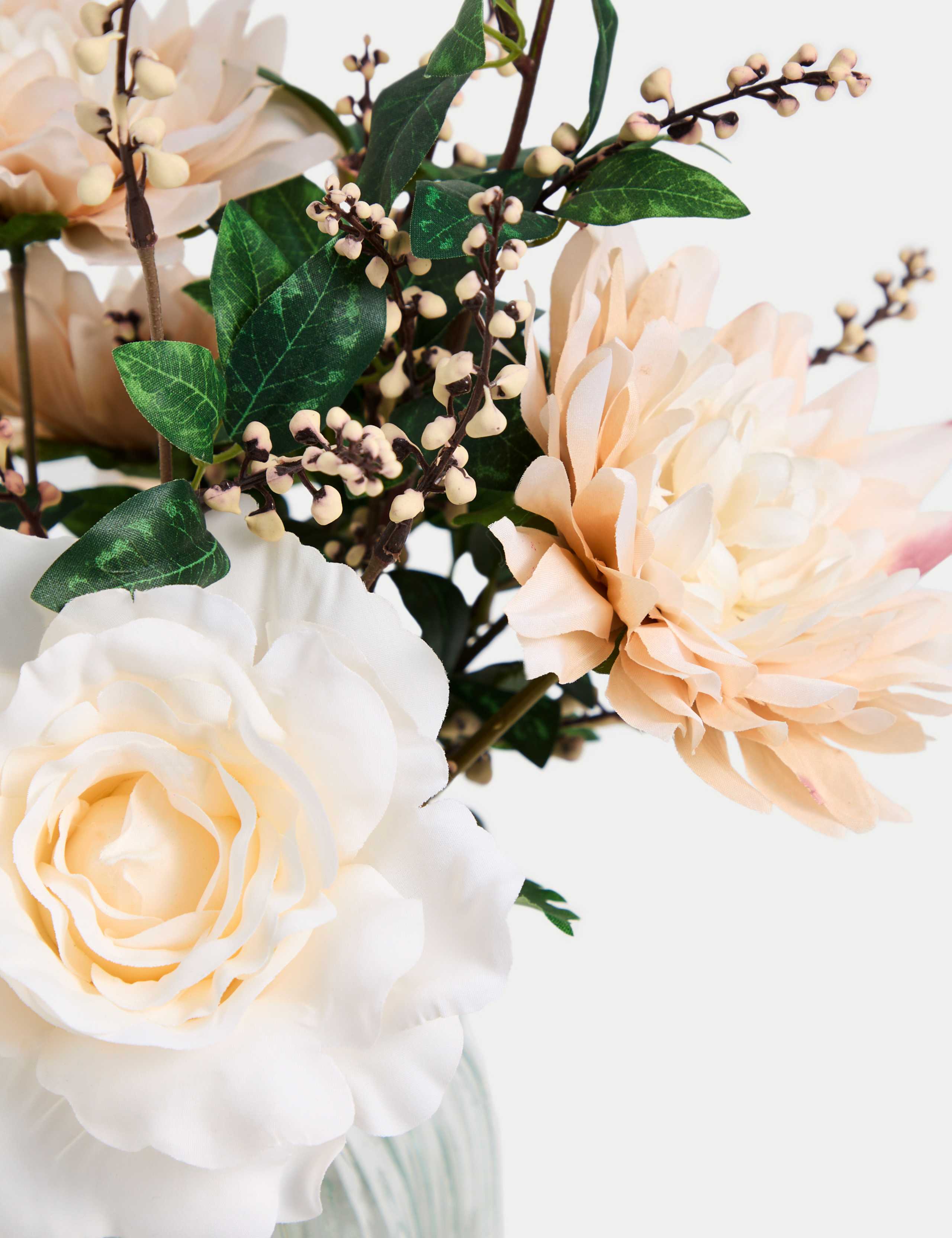 Artificial Bouquet in Glass Vase 2 of 3