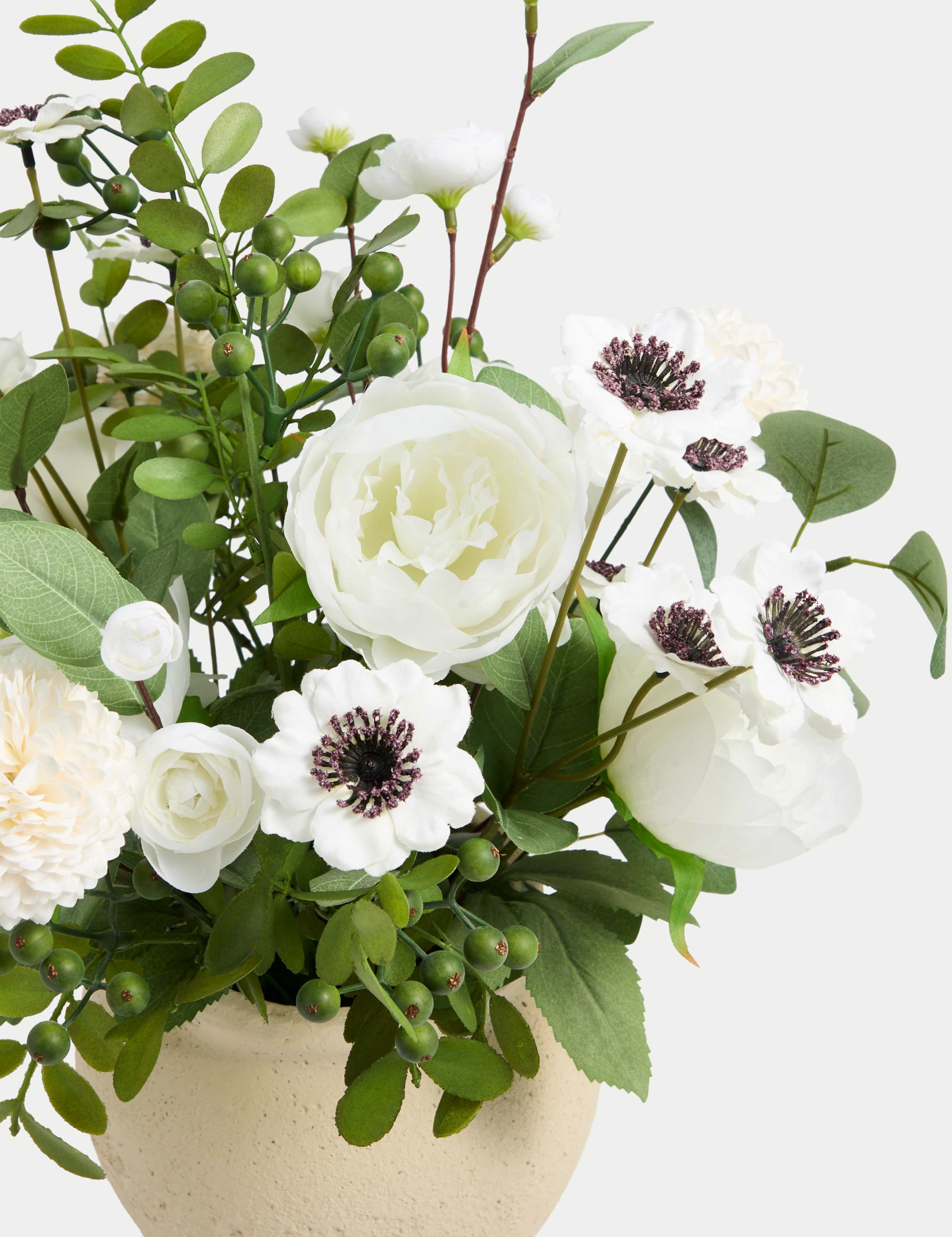 Artificial Large Flower Arrangement in Vase 2 of 3