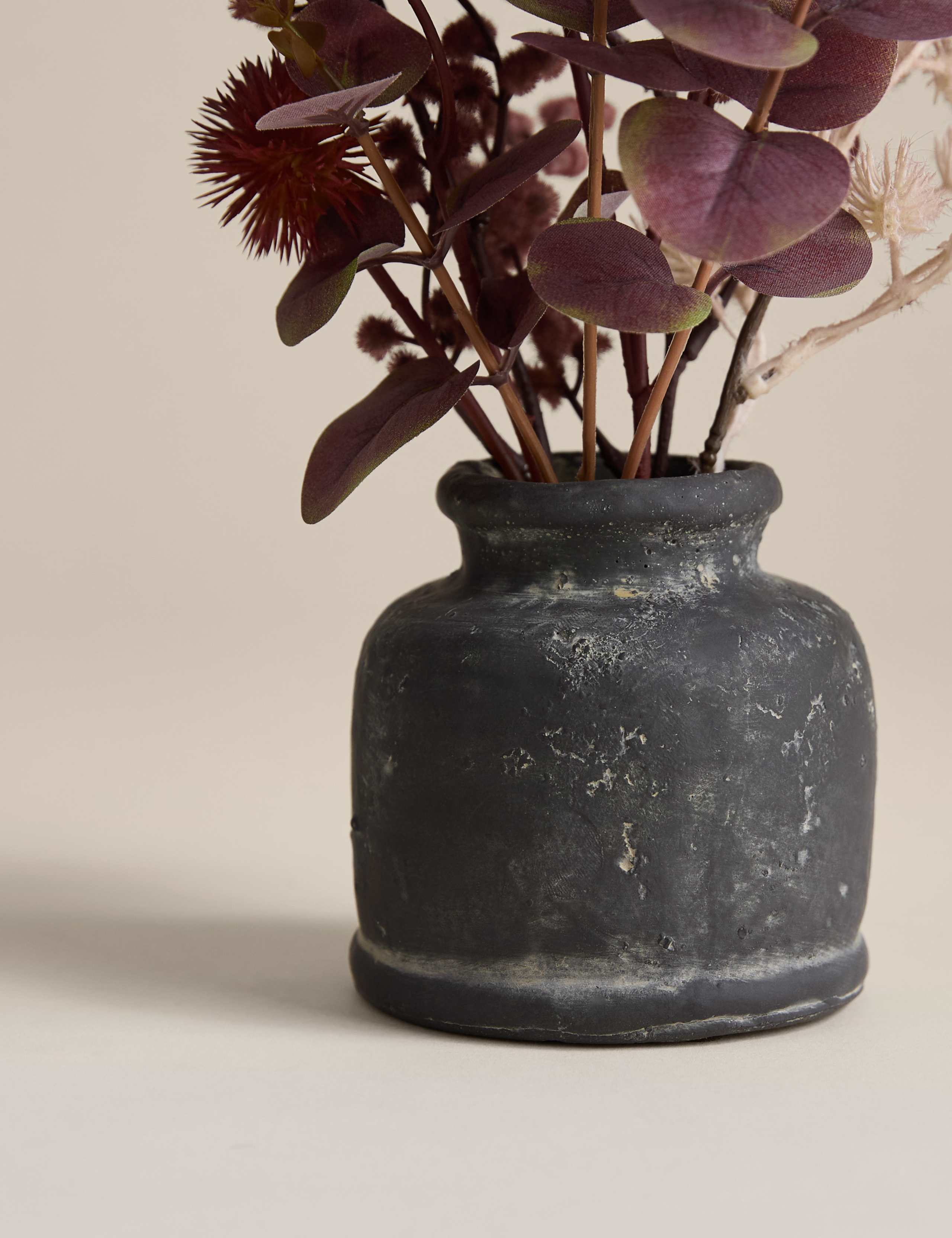 Artificial Dried Arrangement in Cement Pot 2 of 3