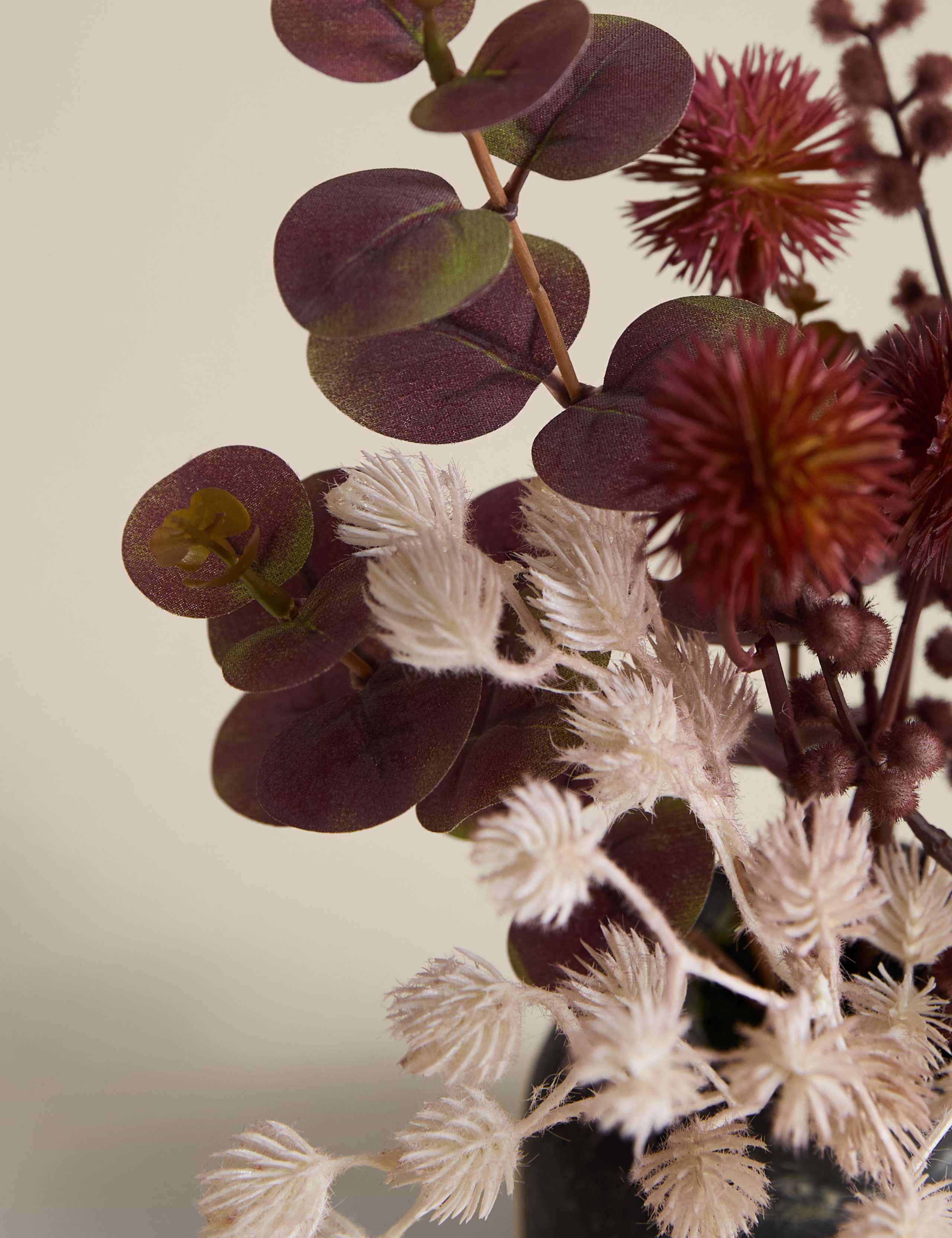 Artificial Dried Arrangement in Cement Pot 3 of 3
