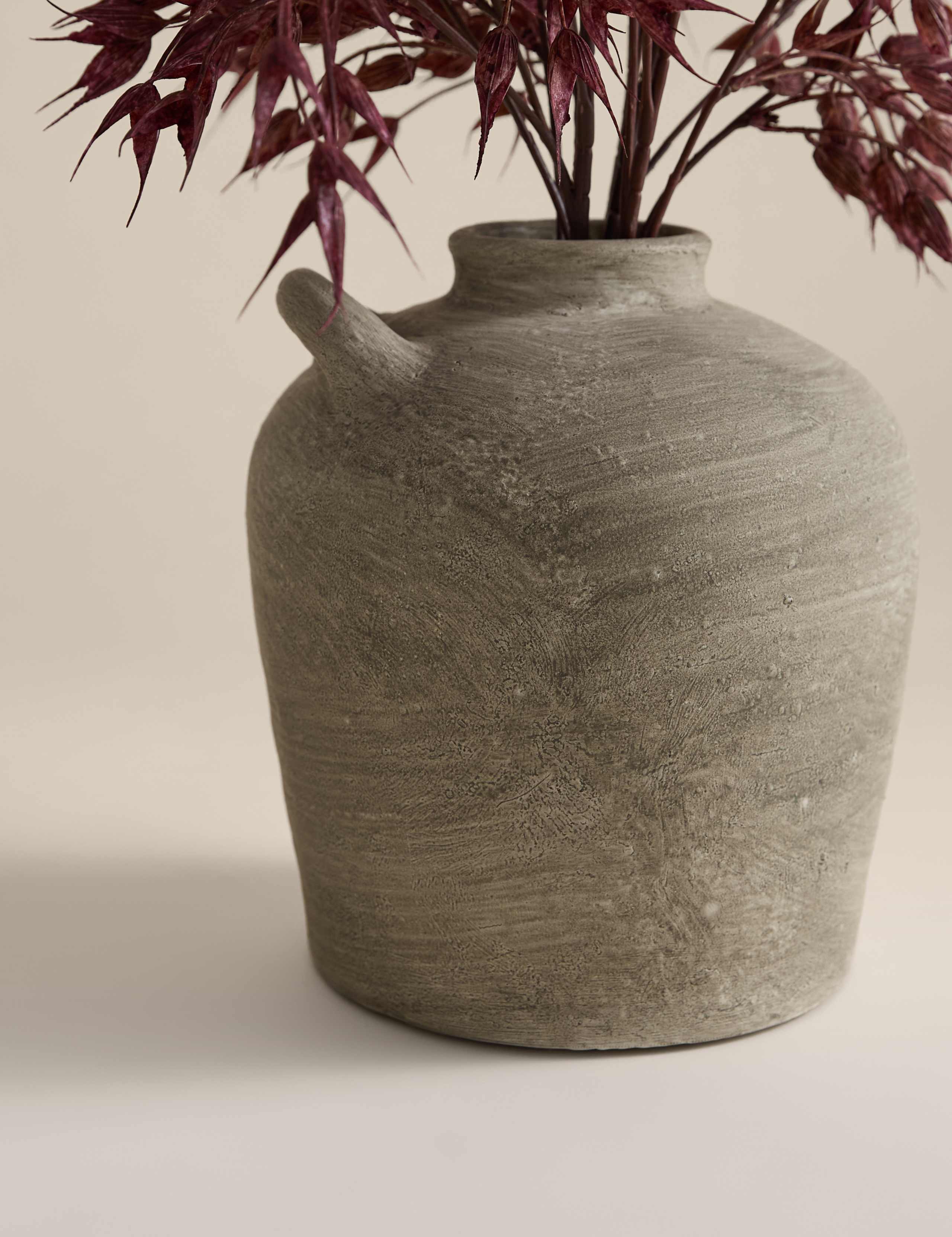 Artificial Ruscus Arrangement in Resin Pot 3 of 3