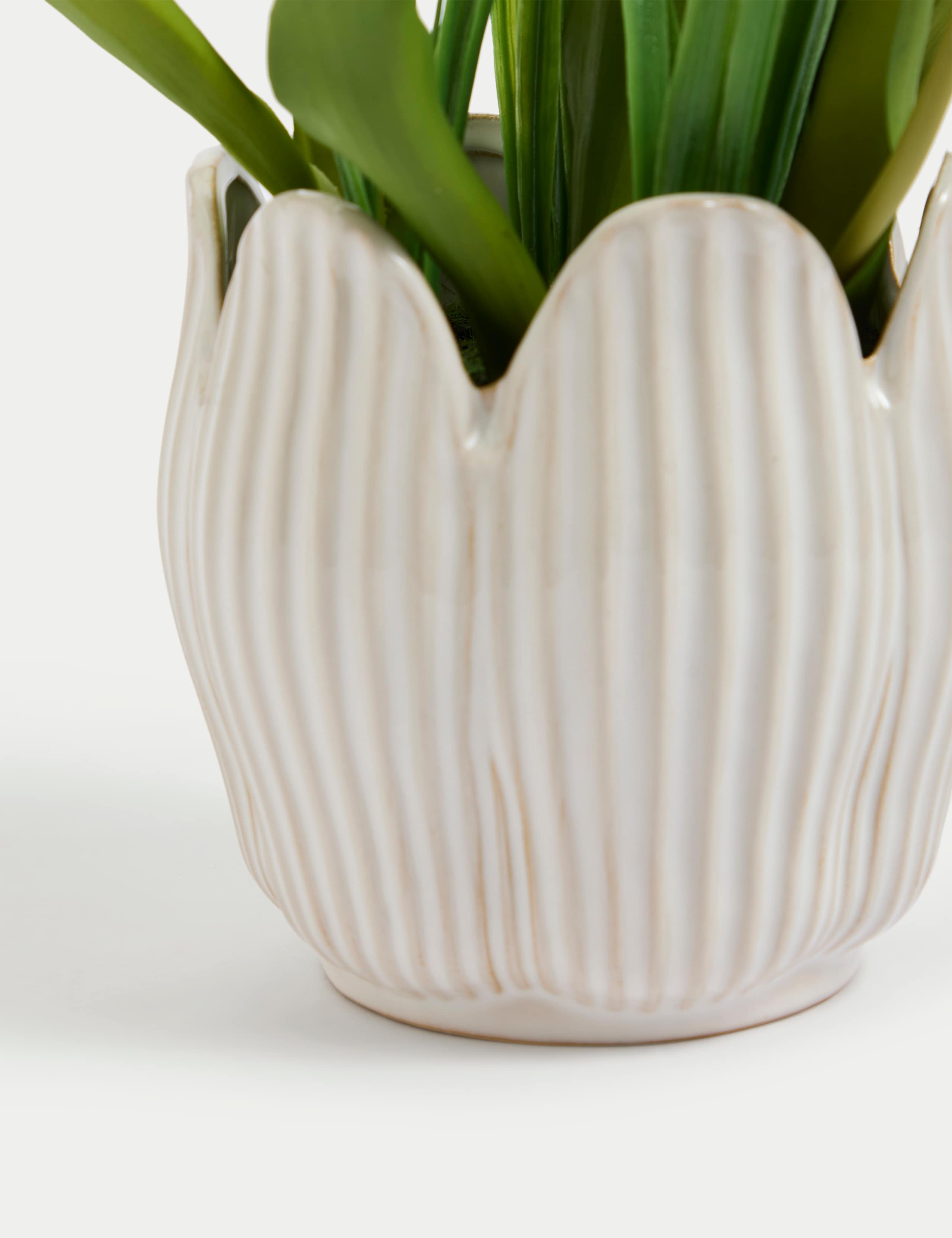 Artificial Tulips in Ceramic Pot 3 of 3