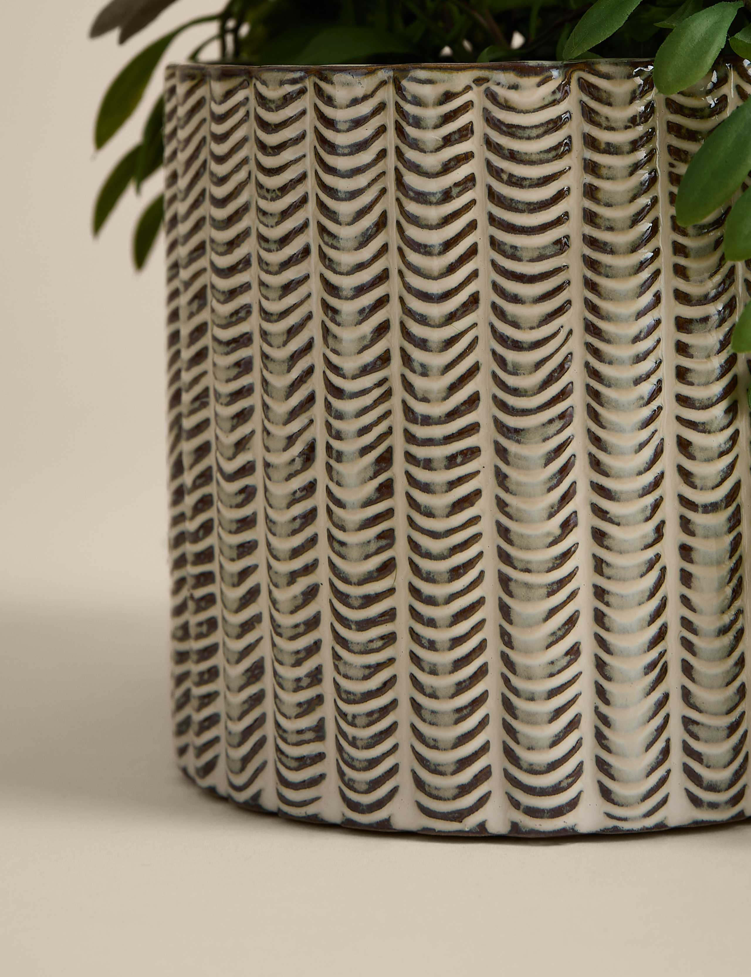 Artificial Trailing Fern in Ceramic Pot 3 of 3
