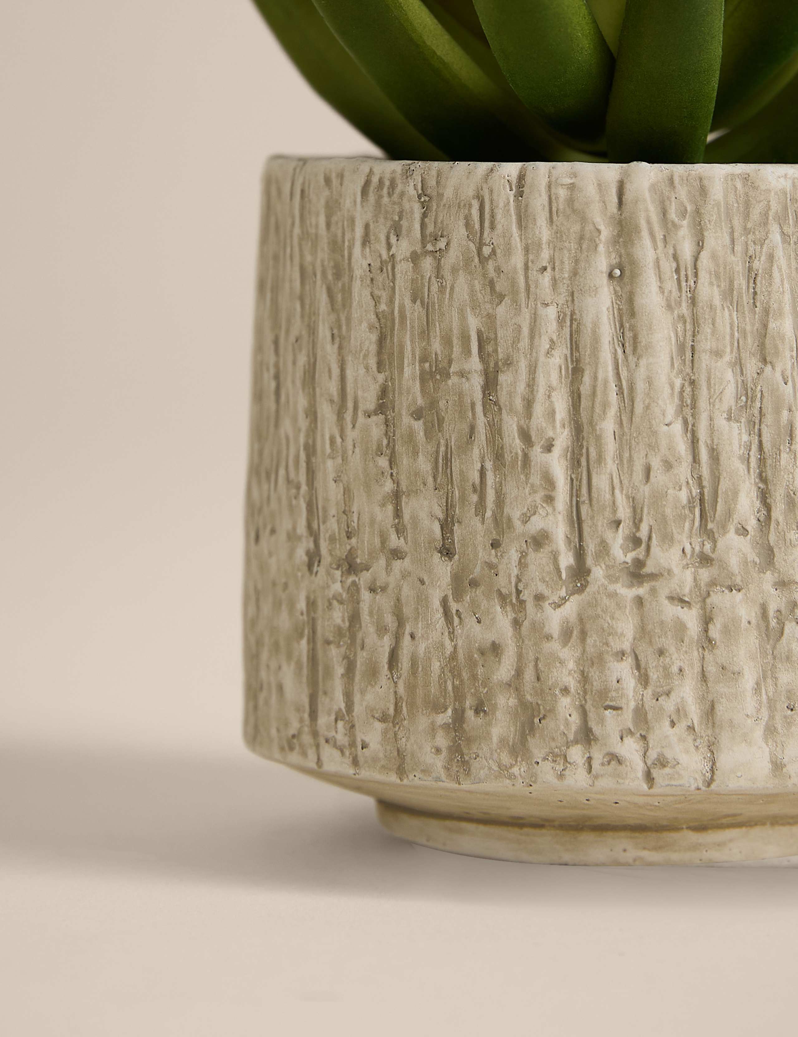 Artificial Mini Succulent in Textured Cement Pot 3 of 3
