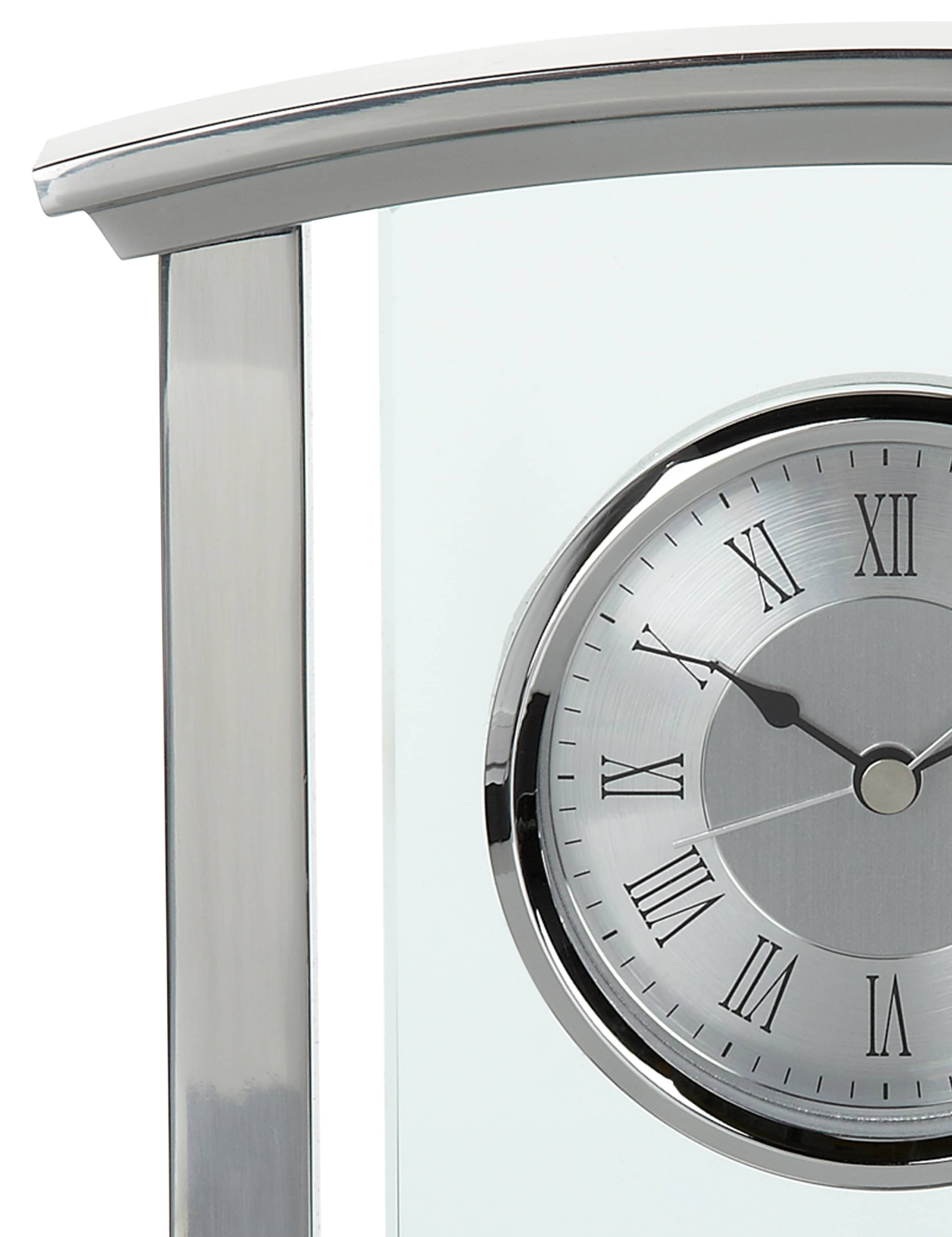 Chrome & Glass Mantle Clock 2 of 3