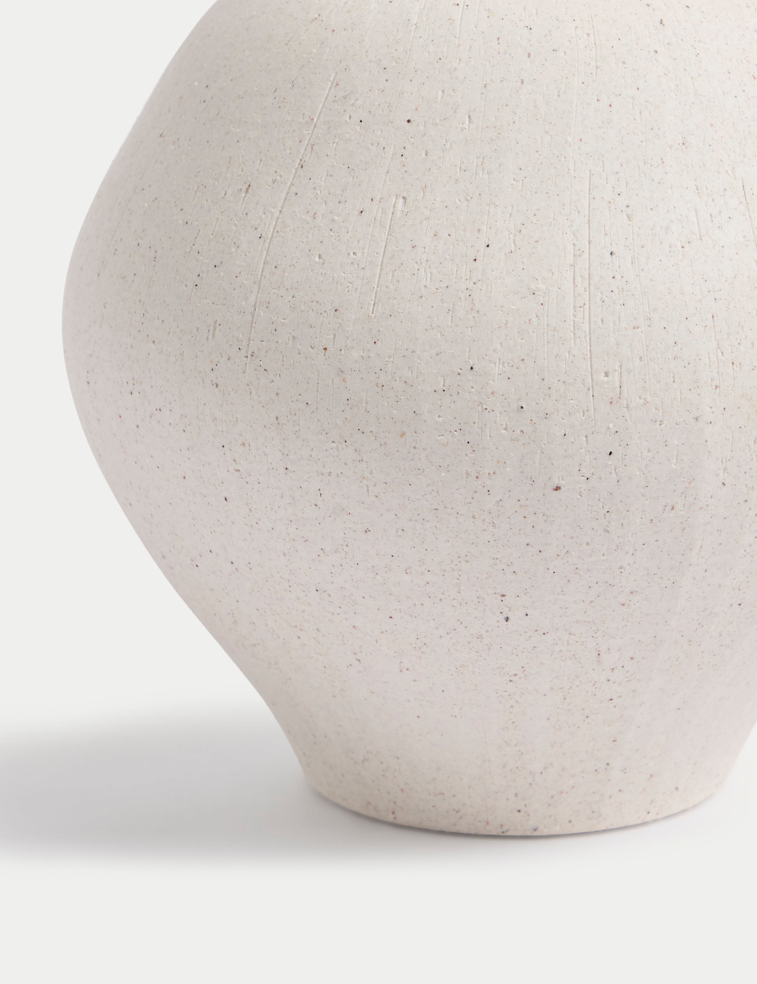 Small Ceramic Shaped Handle Vase 2 of 3