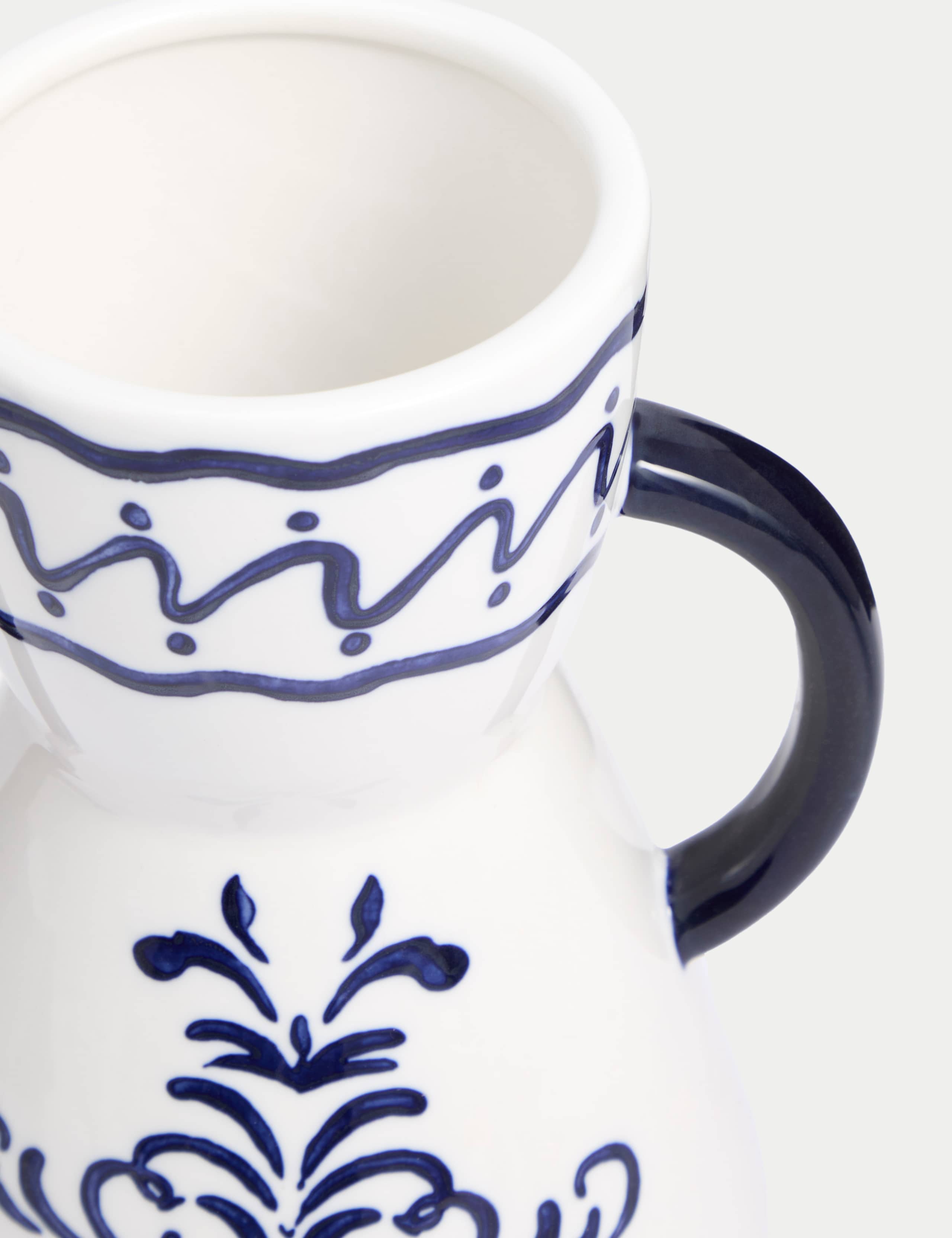 Medium Handpainted Floral Ceramic Vase 2 of 3