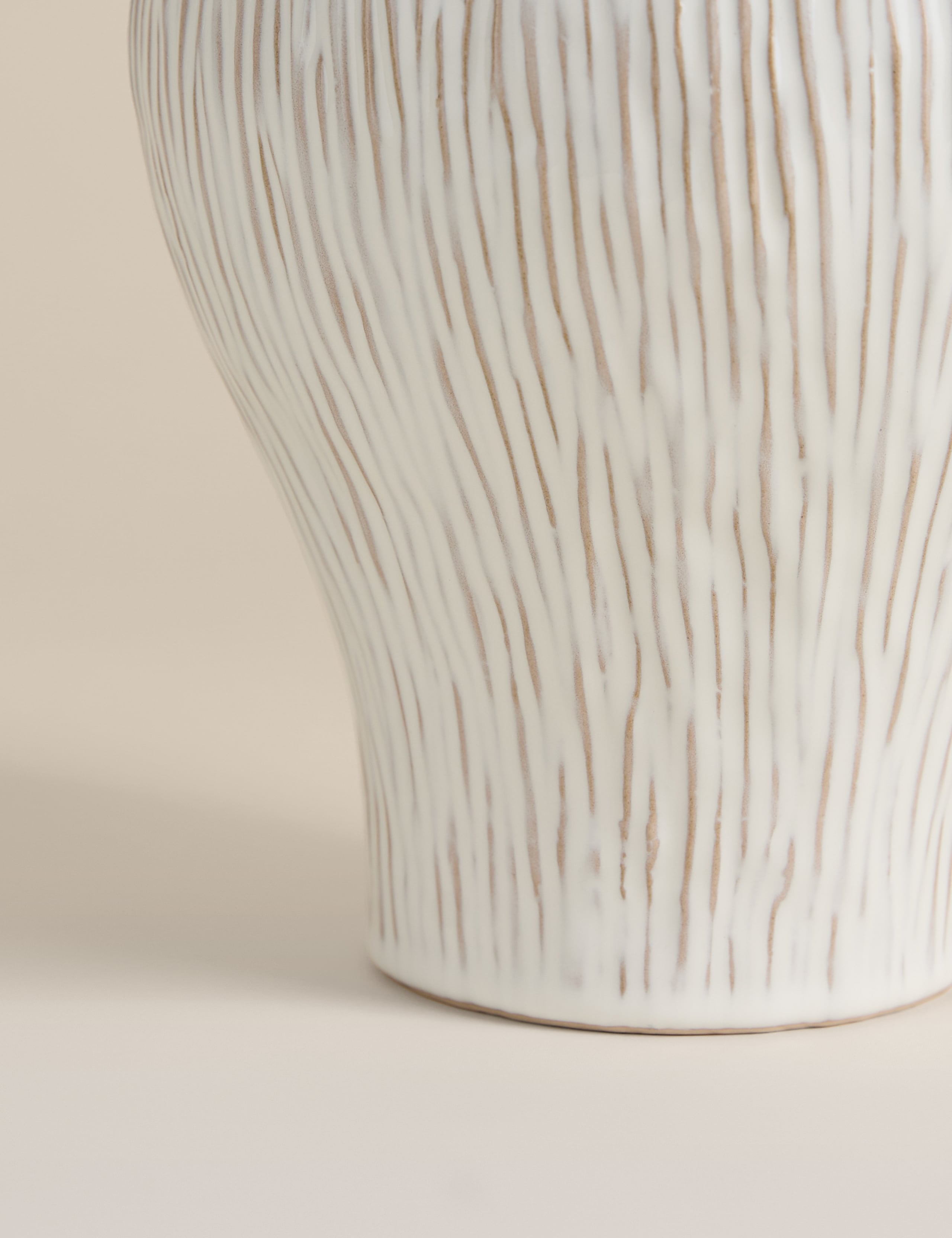 Ridged Organic Ceramic Vase 3 of 3