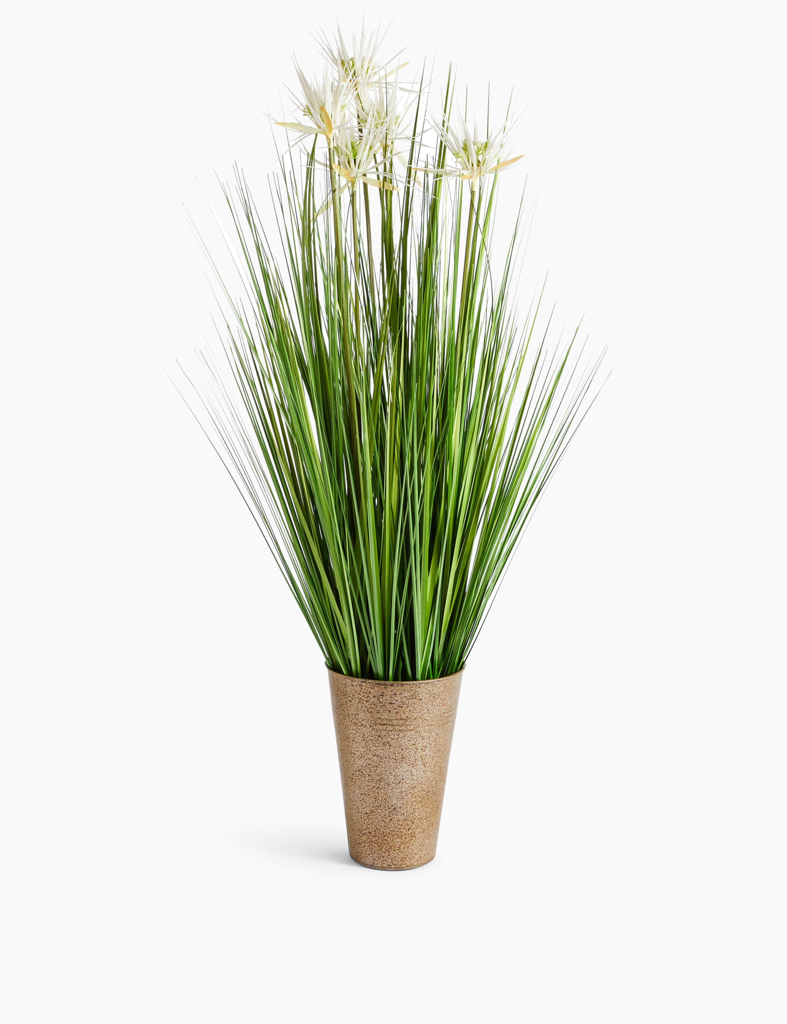 Artificial Tall Grass with White Flowers 1 of 3