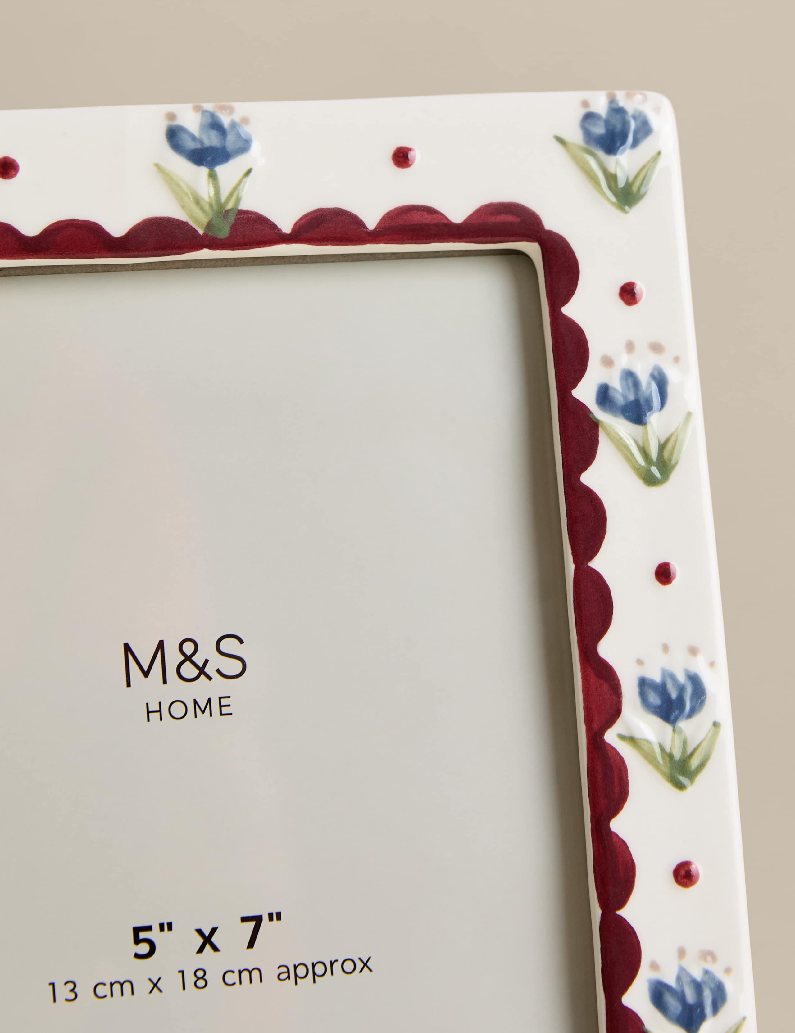 Ceramic Floral Photo Frame 5x7 inch 3 of 4