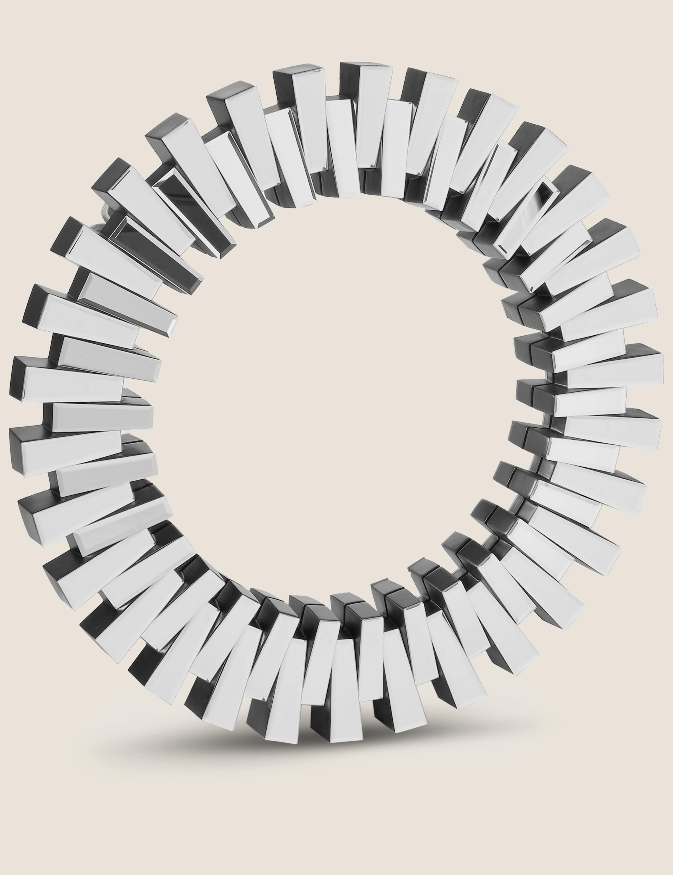 Ridged Large Round Mirror 2 of 5