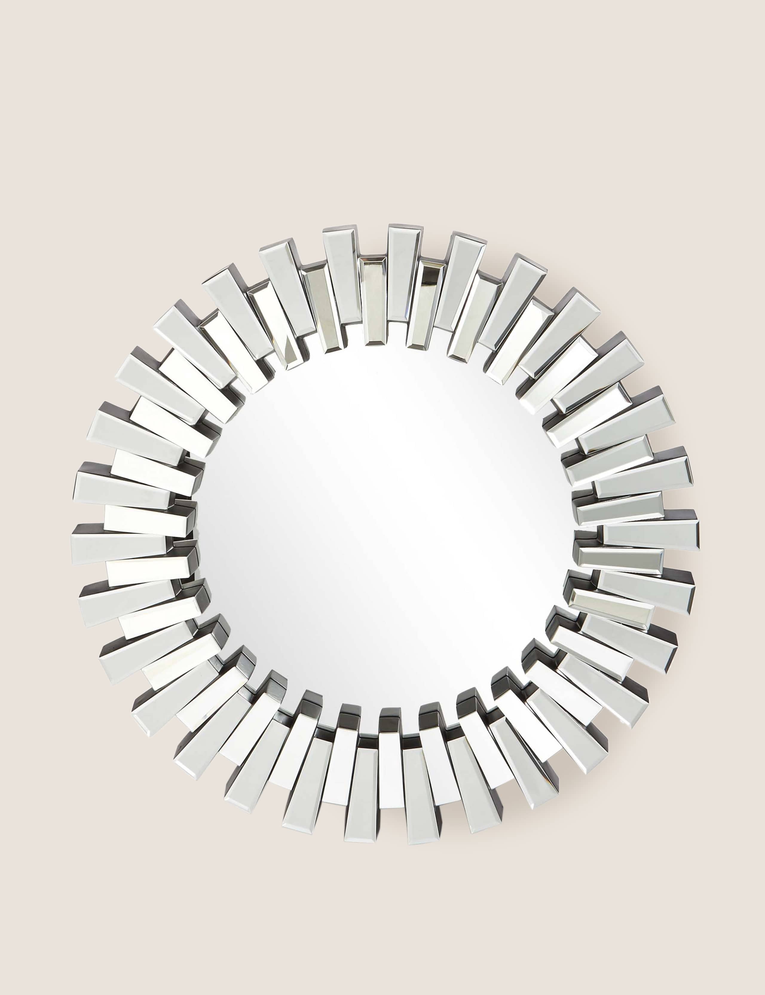 Ridged Large Round Mirror 4 of 5