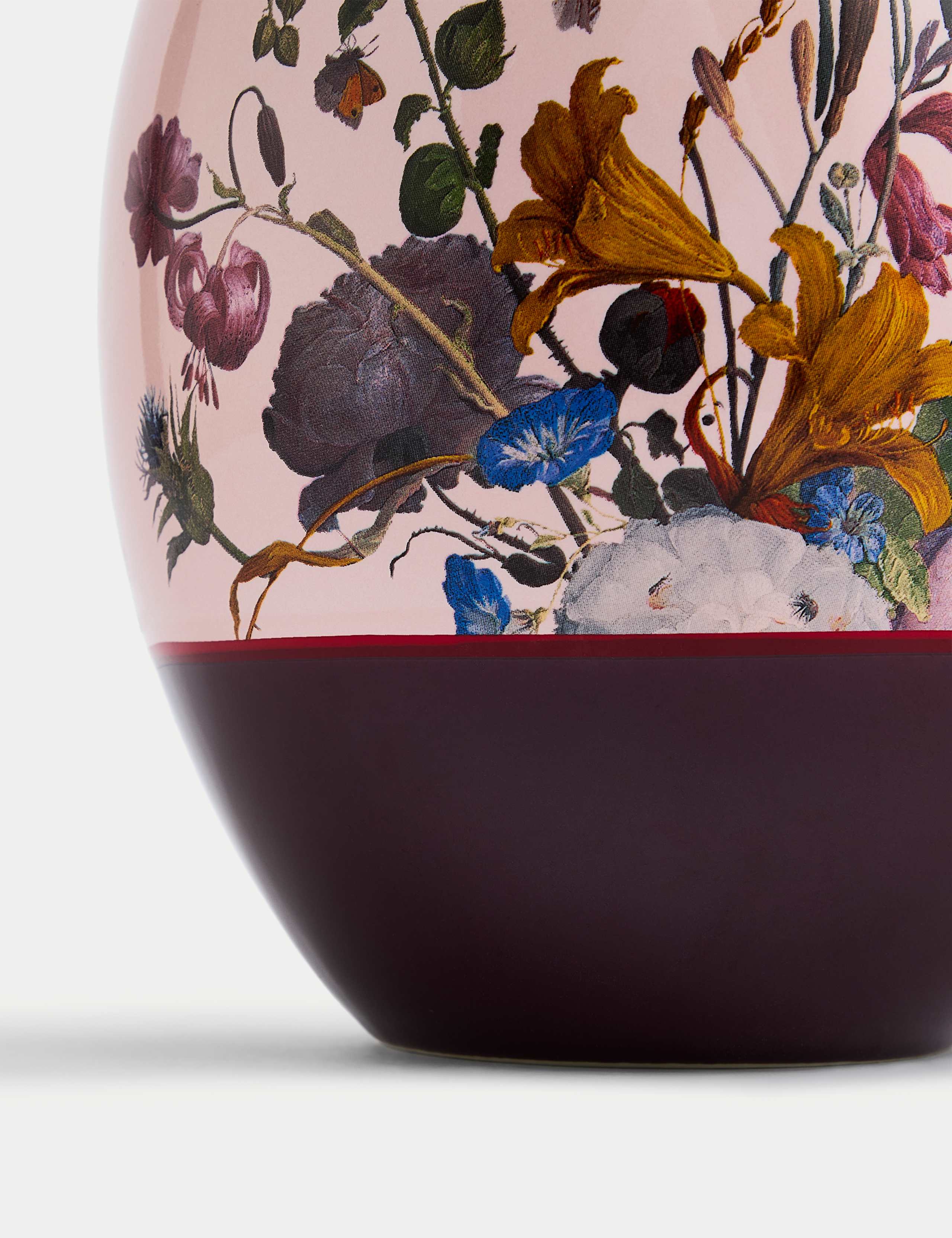 Medium Floral Ceramic Round Vase 4 of 5