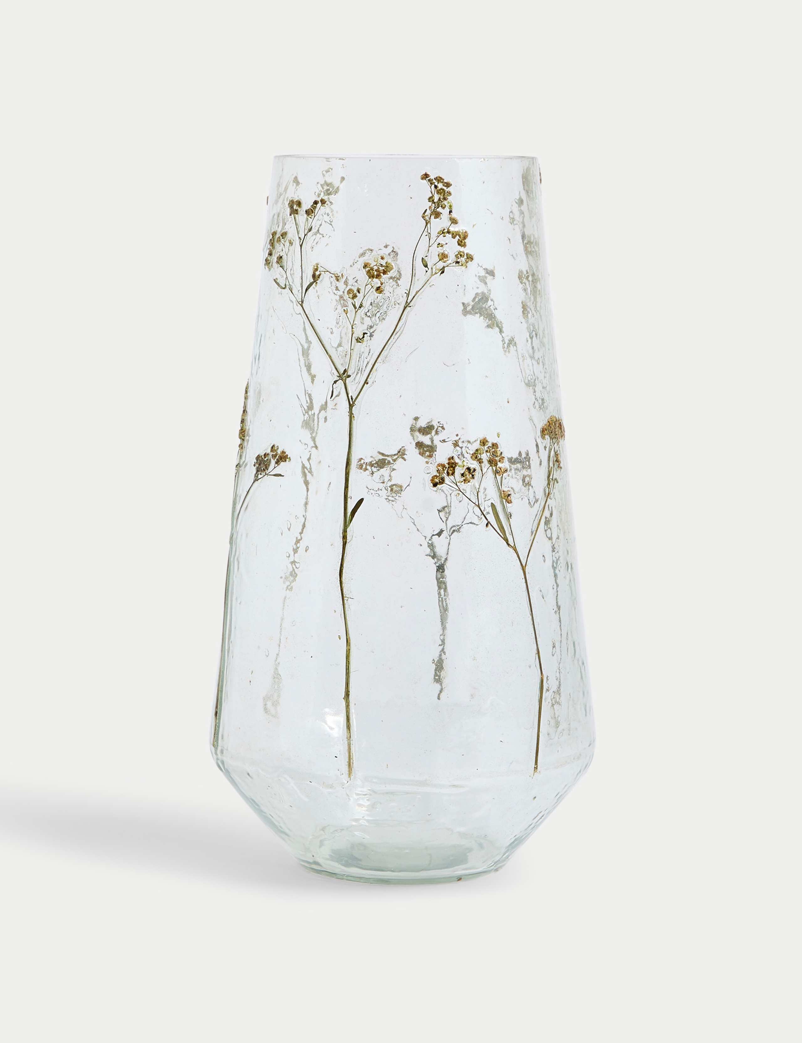 Pressed Flower Glass Vase 1 of 3