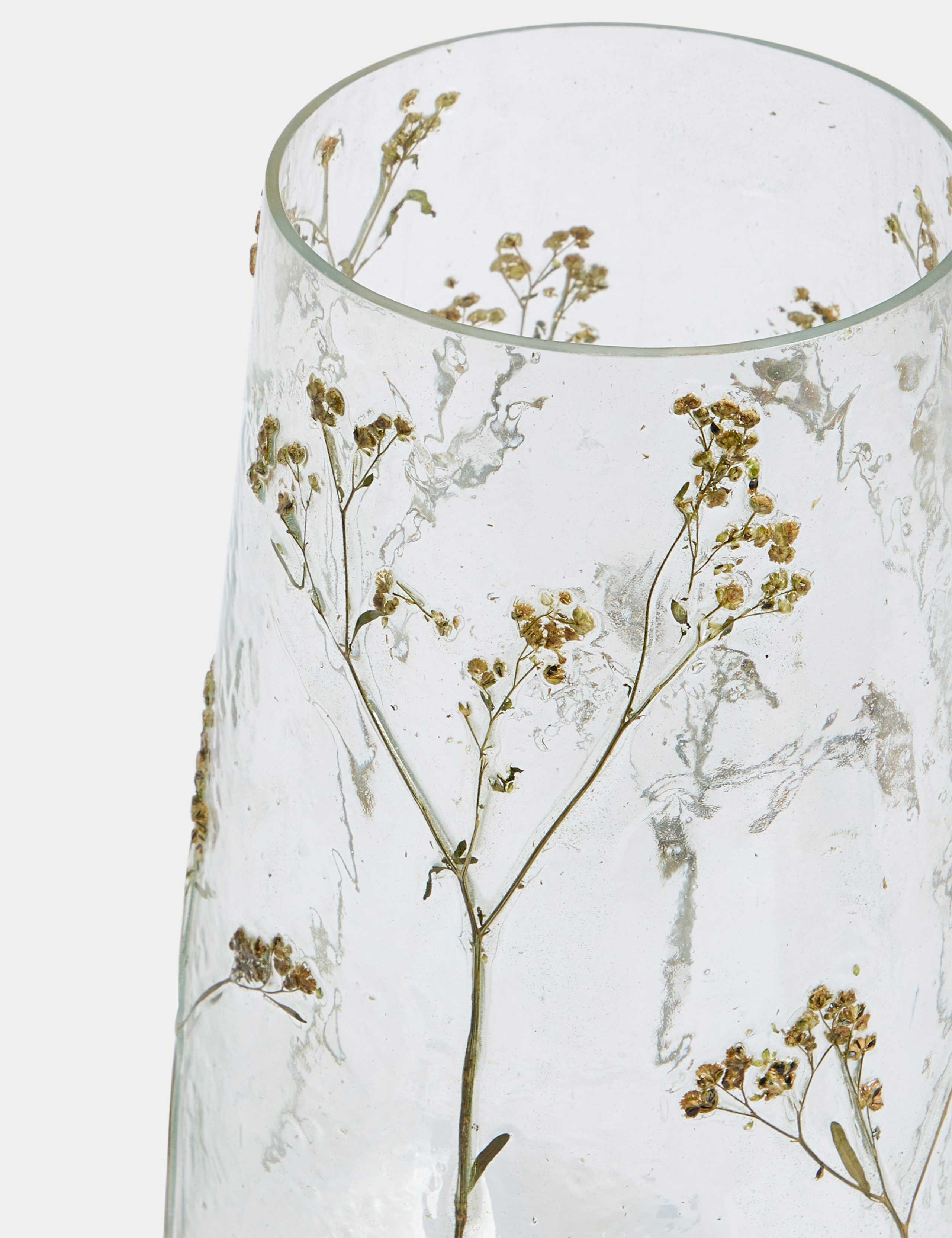 Pressed Flower Glass Vase 2 of 3