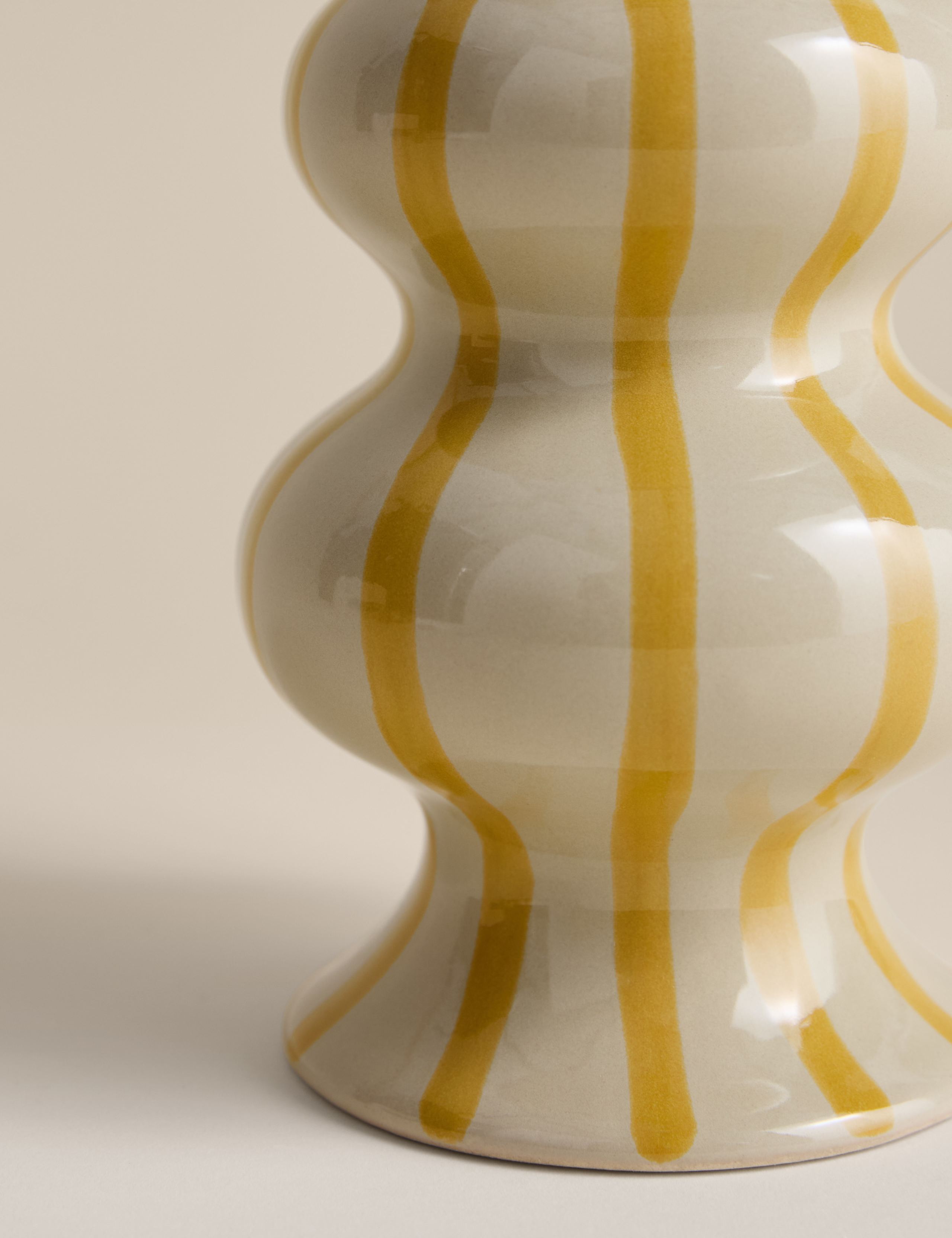 Striped Wavy Ceramic Vase 3 of 3