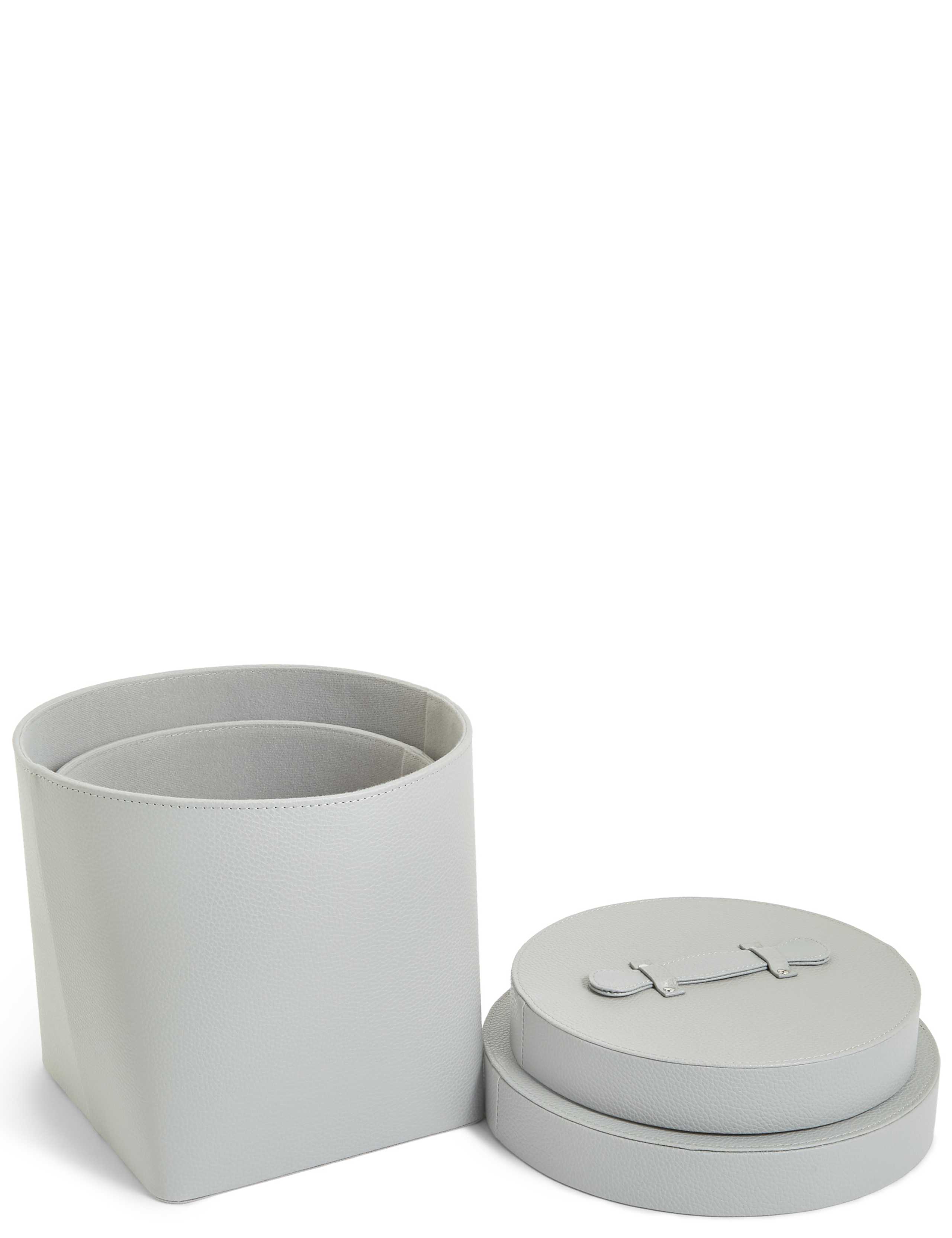 Set of 2 Faux Leather Storage Boxes 2 of 4