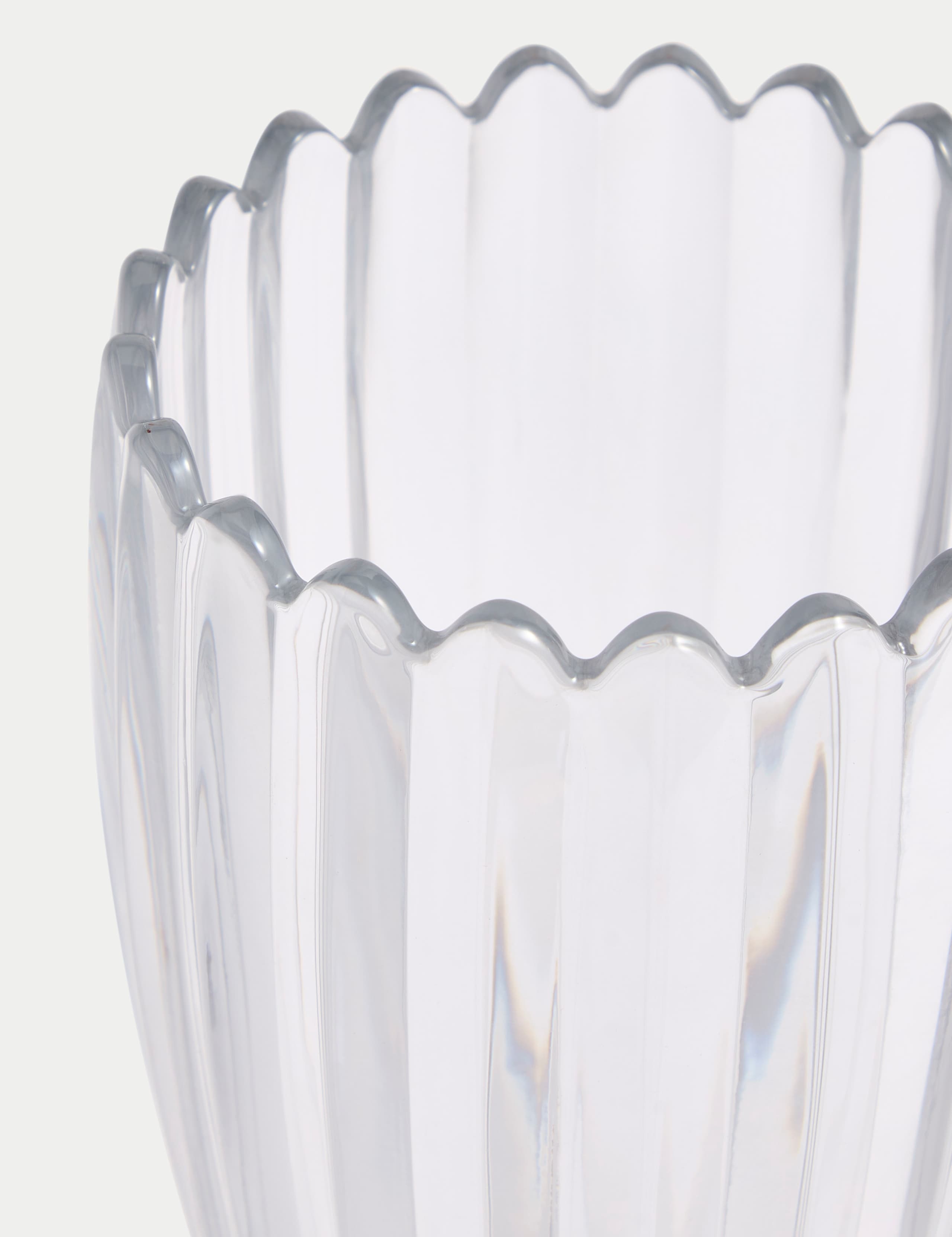 Scallop Tapered Glass Vase 3 of 3