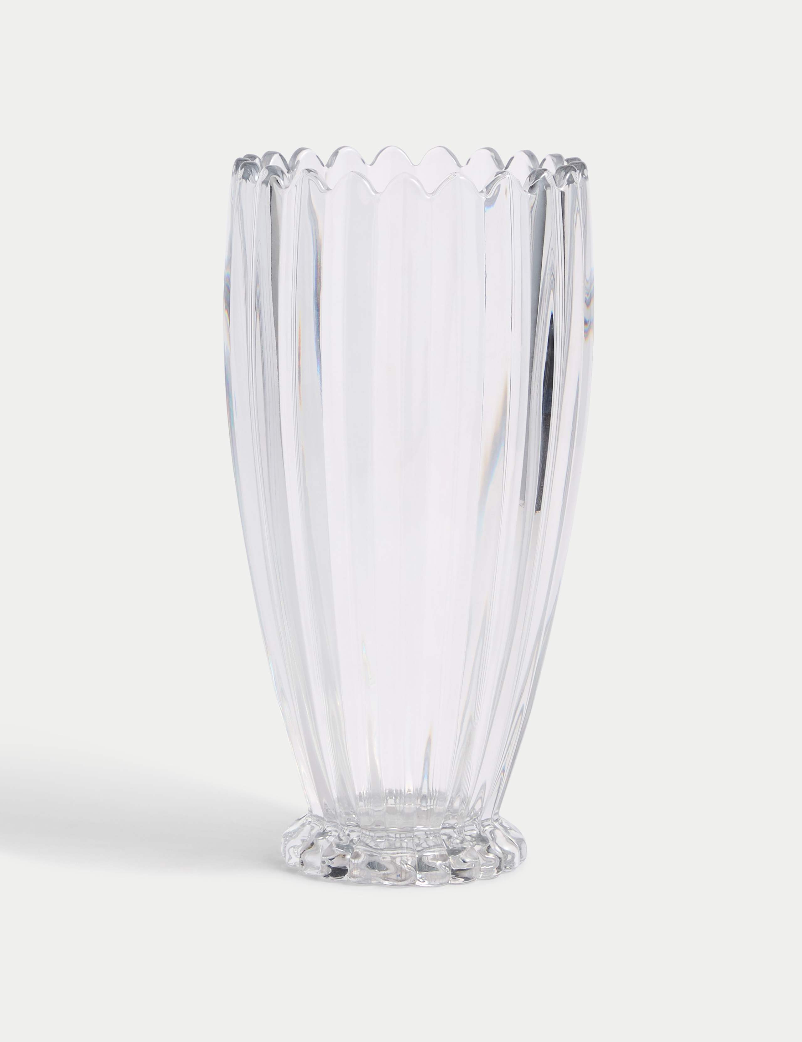 Scallop Tapered Glass Vase 1 of 3